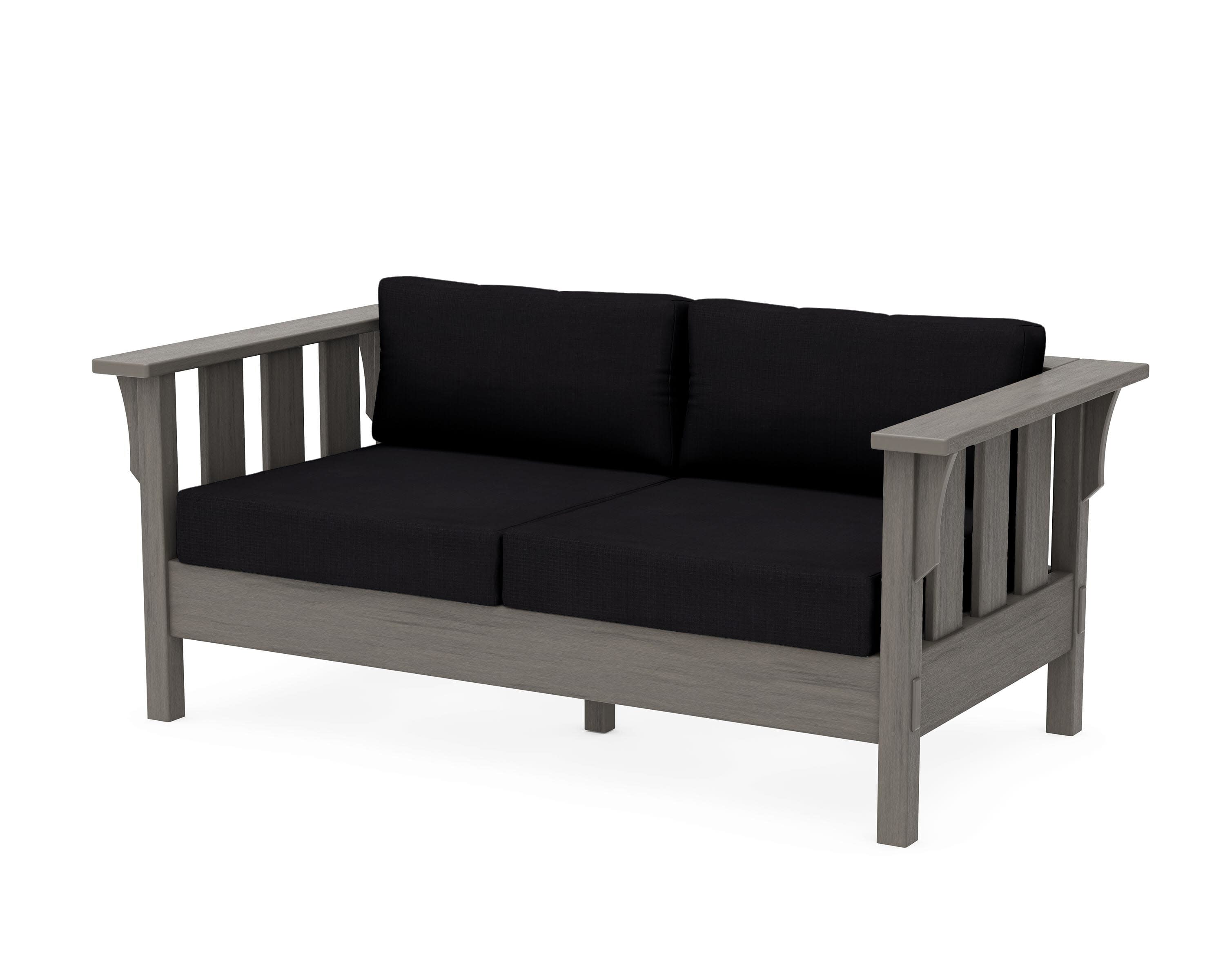 Acadia Deep Seating Loveseat in Driftwood / Midnight Linen