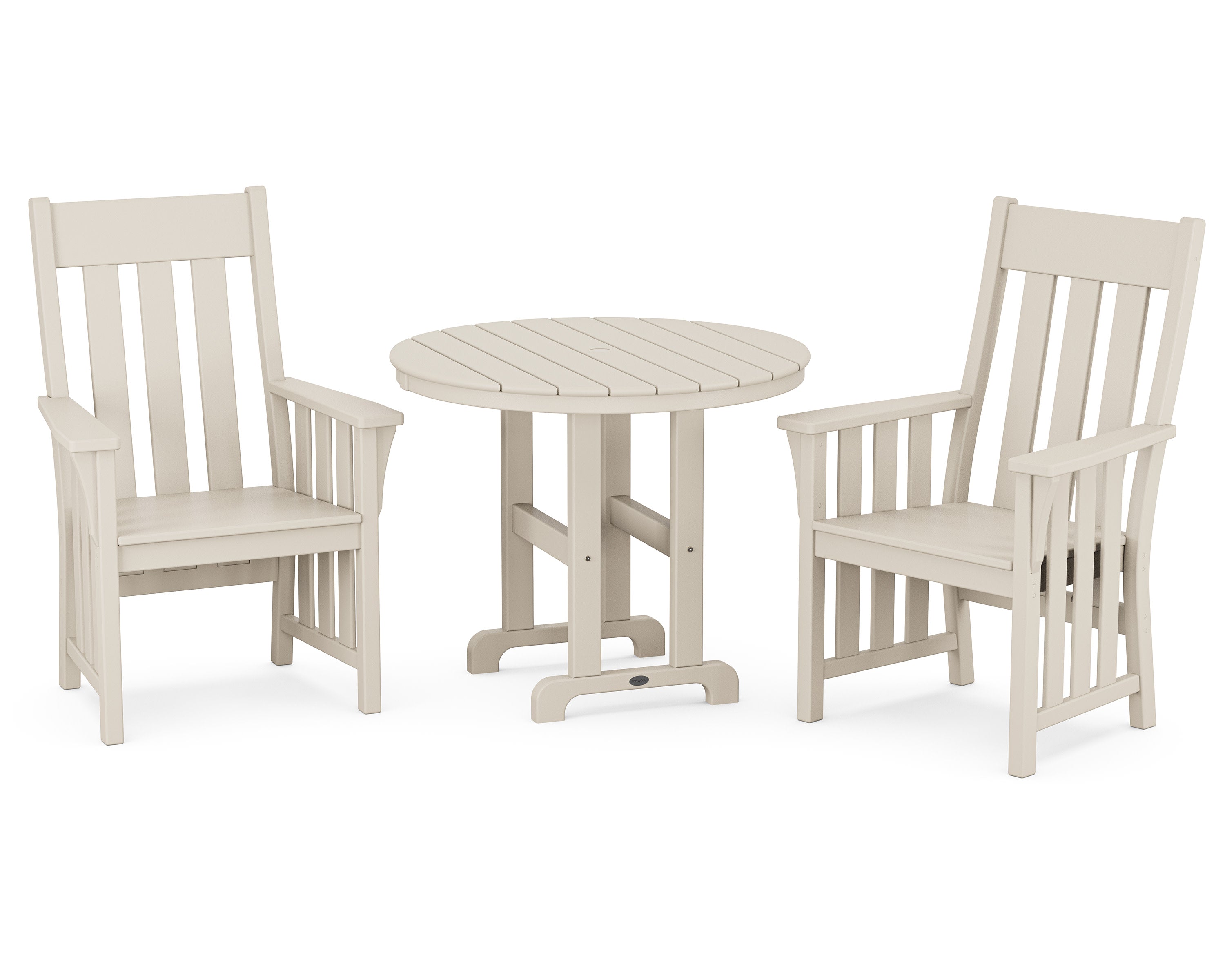 Acadia 3-Piece Farmhouse Dining Set in Sand