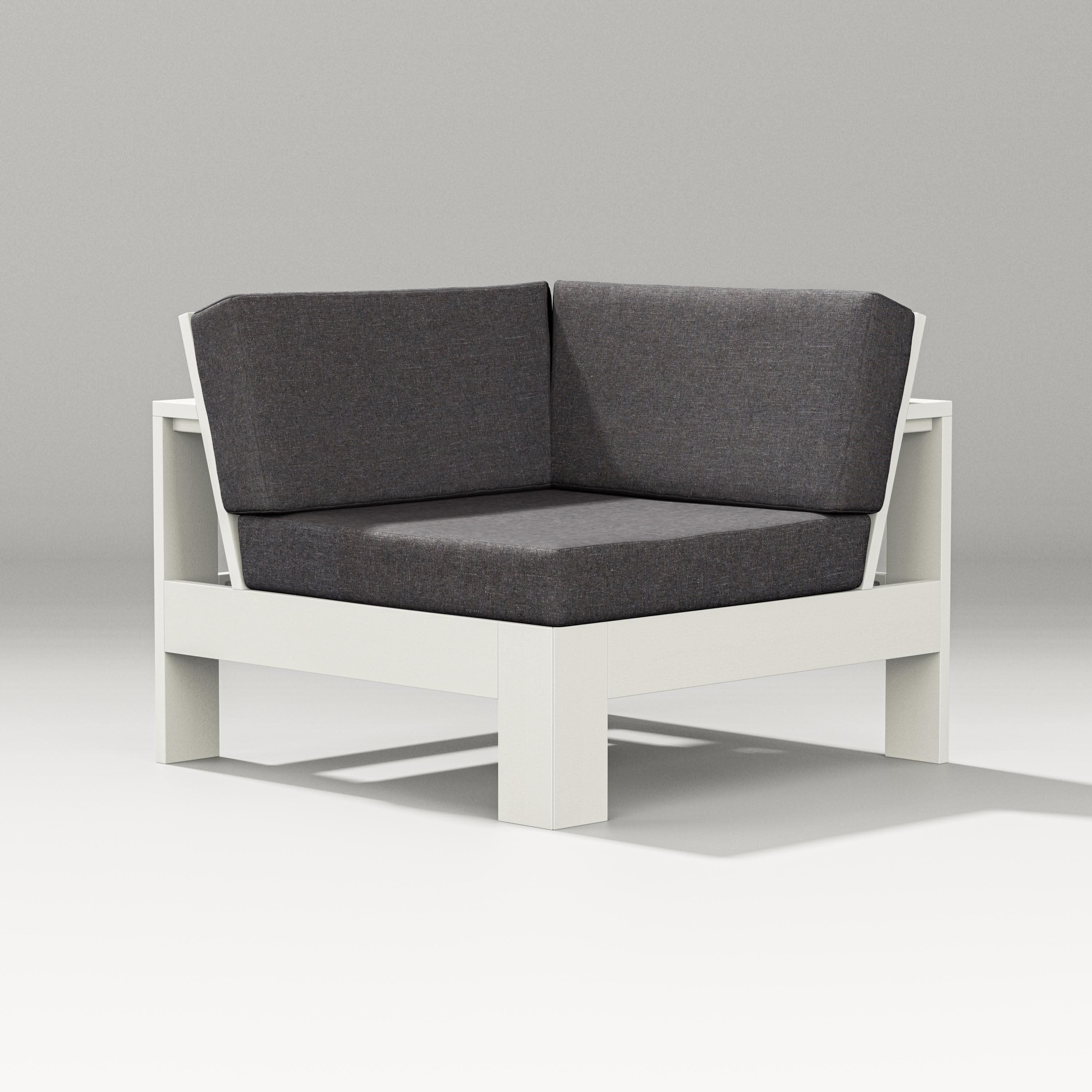 Latitude Modular Corner Chair in Vintage White / Ash Charcoal