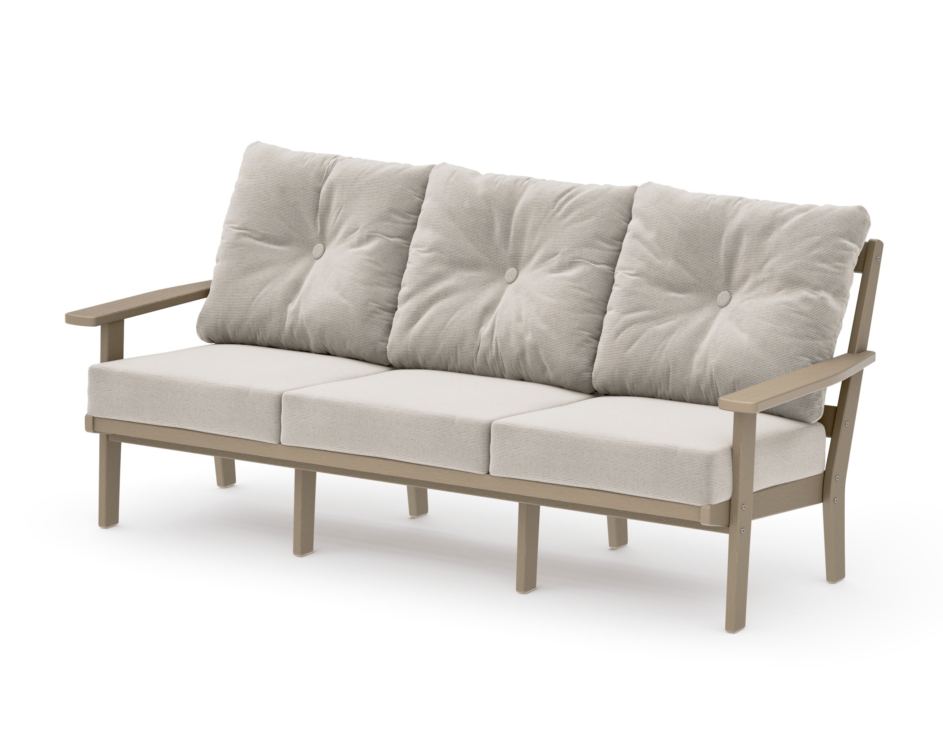 Oxford Deep Seating Sofa in Vintage Sahara / Dune Burlap