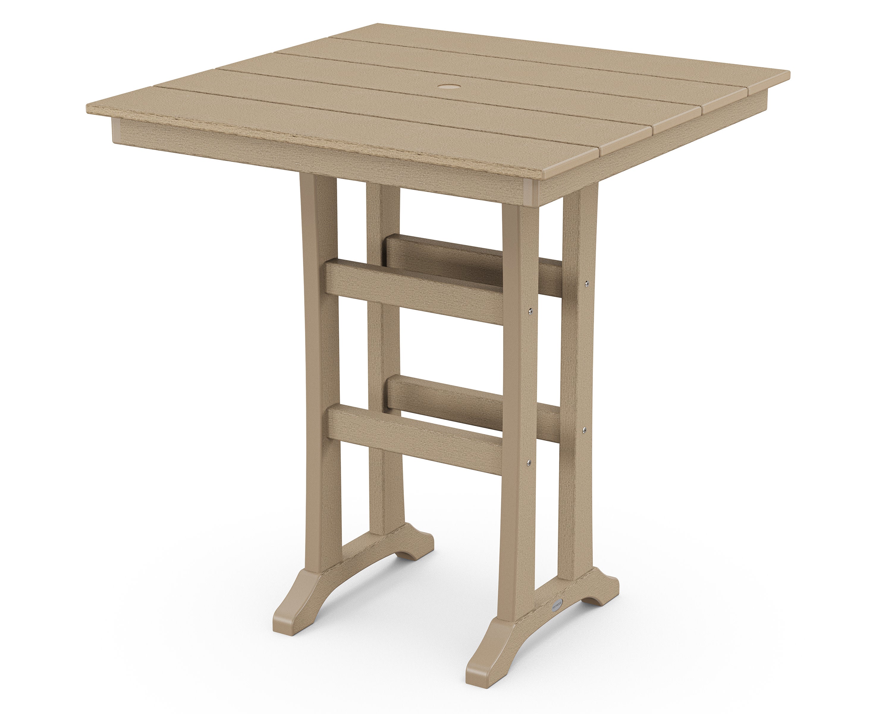 Farmhouse Trestle 37" Bar Table in Vintage Sahara