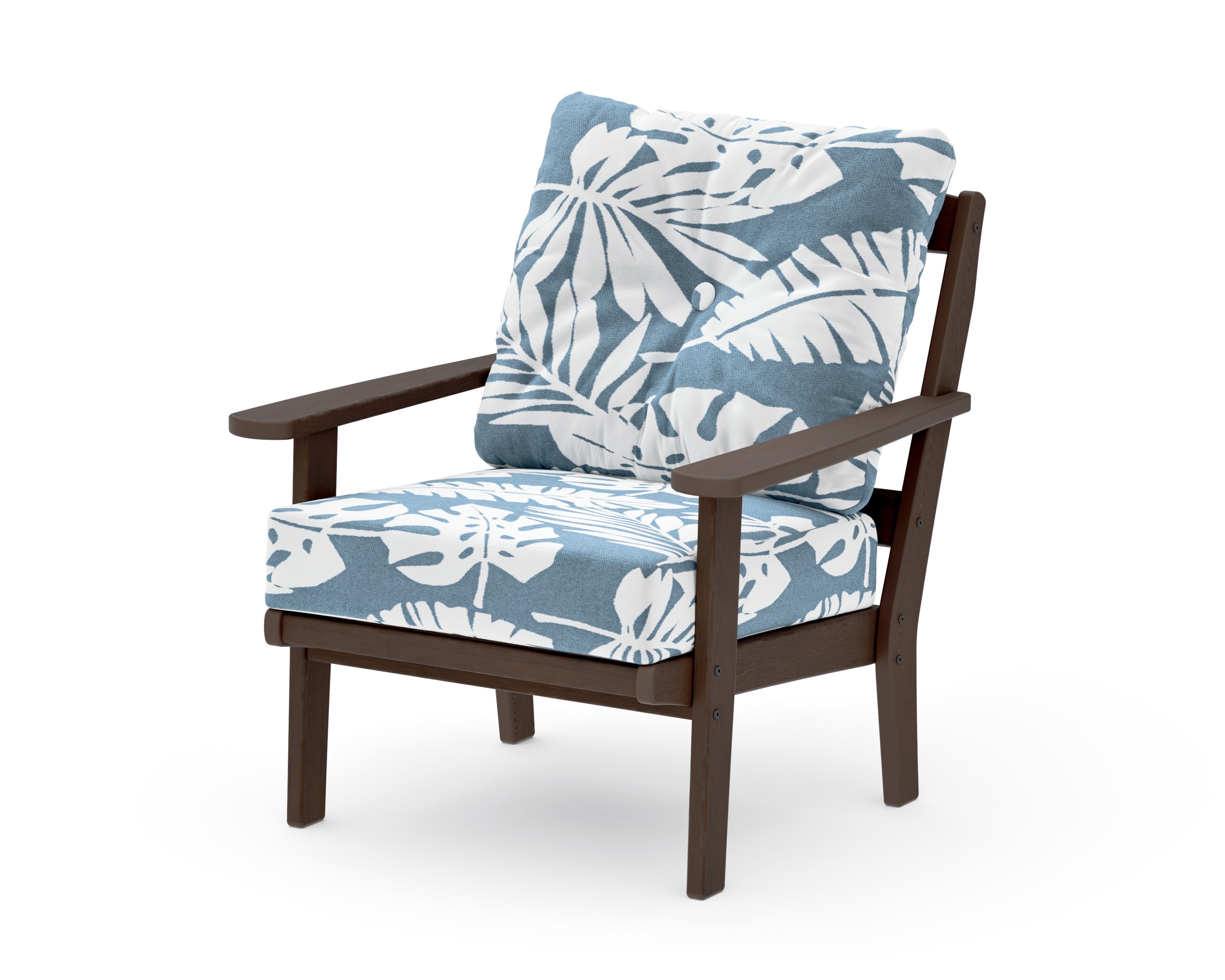 Mission Deep Seating Chair in Kona / Leaf Sky Blue