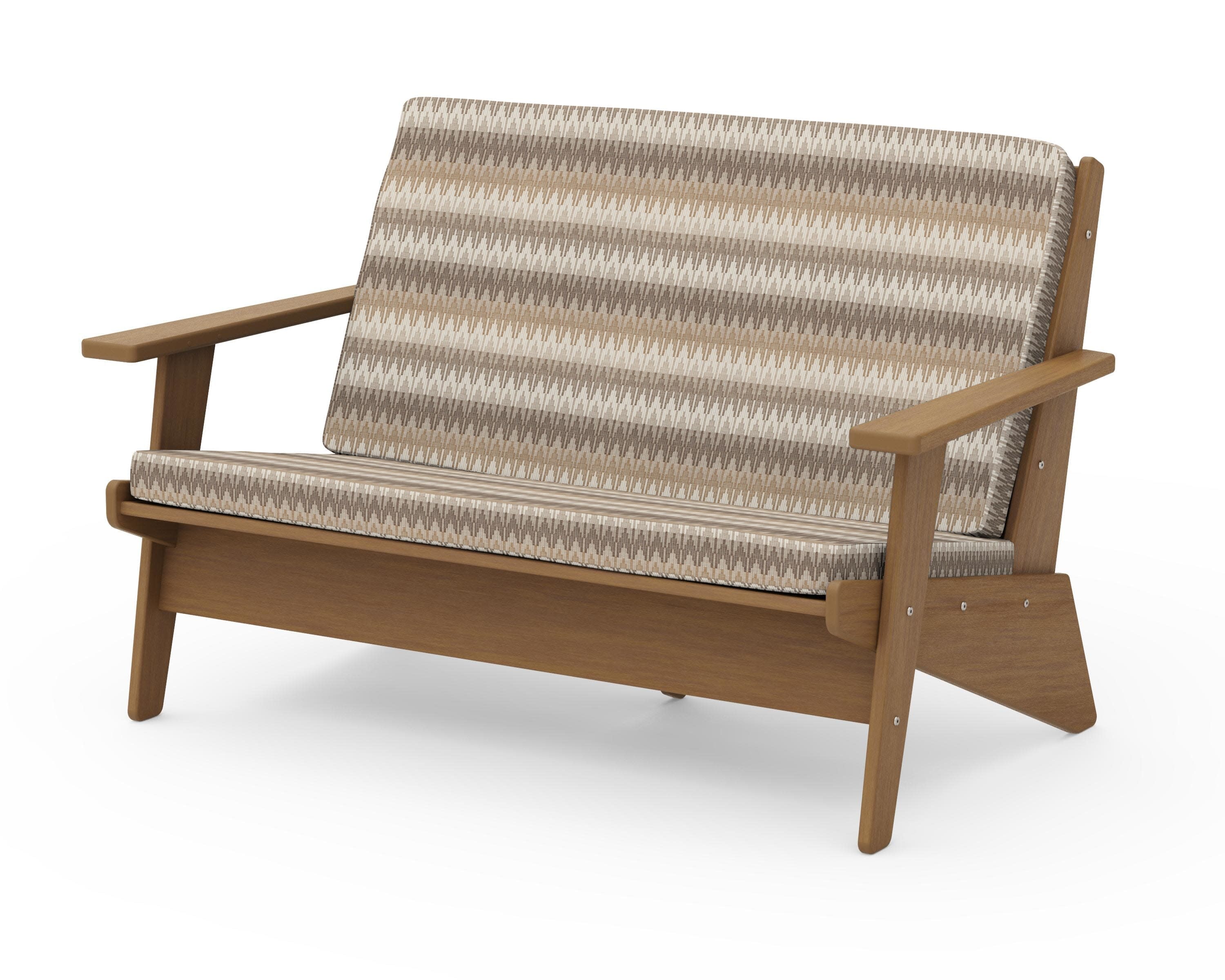 Riviera Modern Lounge Loveseat in Natural / Valley Dune