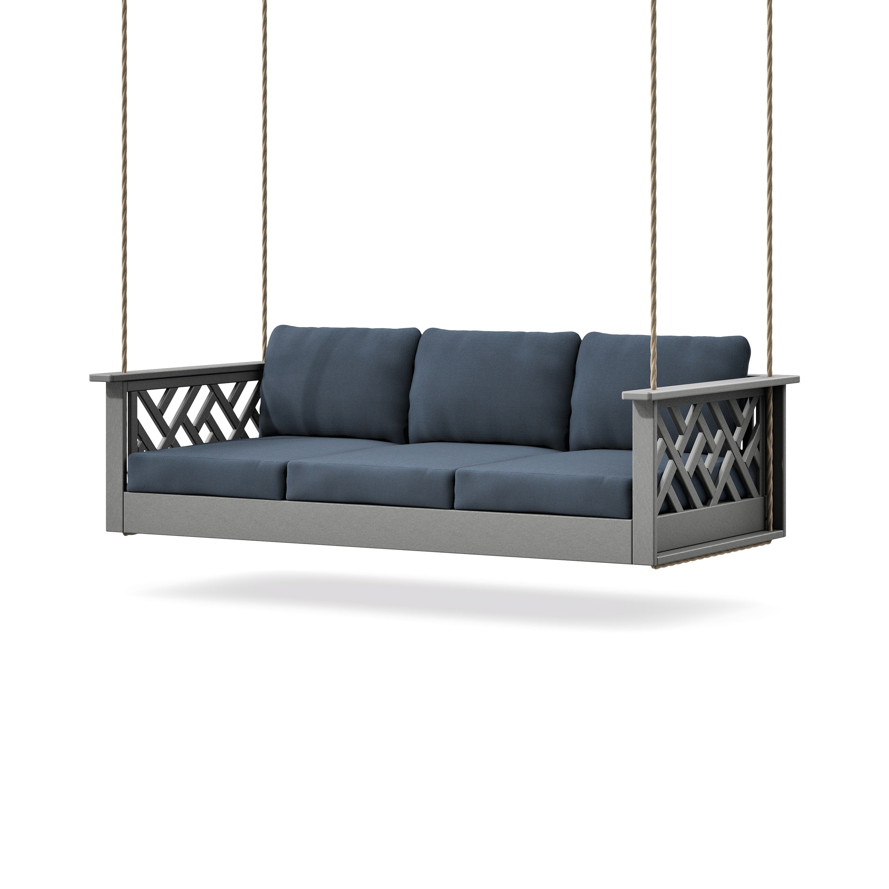 Chippendale Daybed Swing in Slate Grey / Marine Indigo