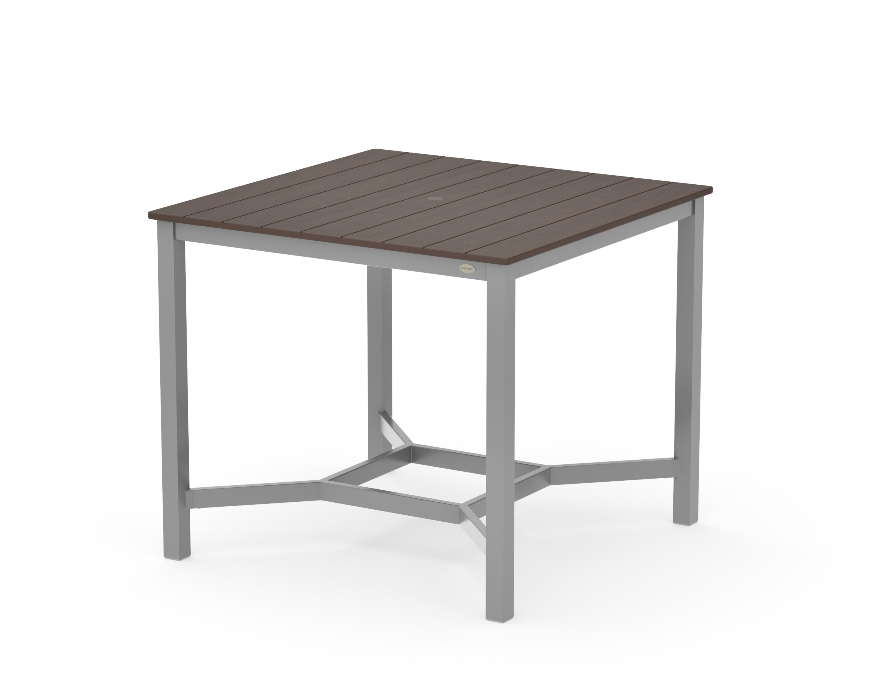 Main Street 42 x 42 Counter Table in Silver / Kona