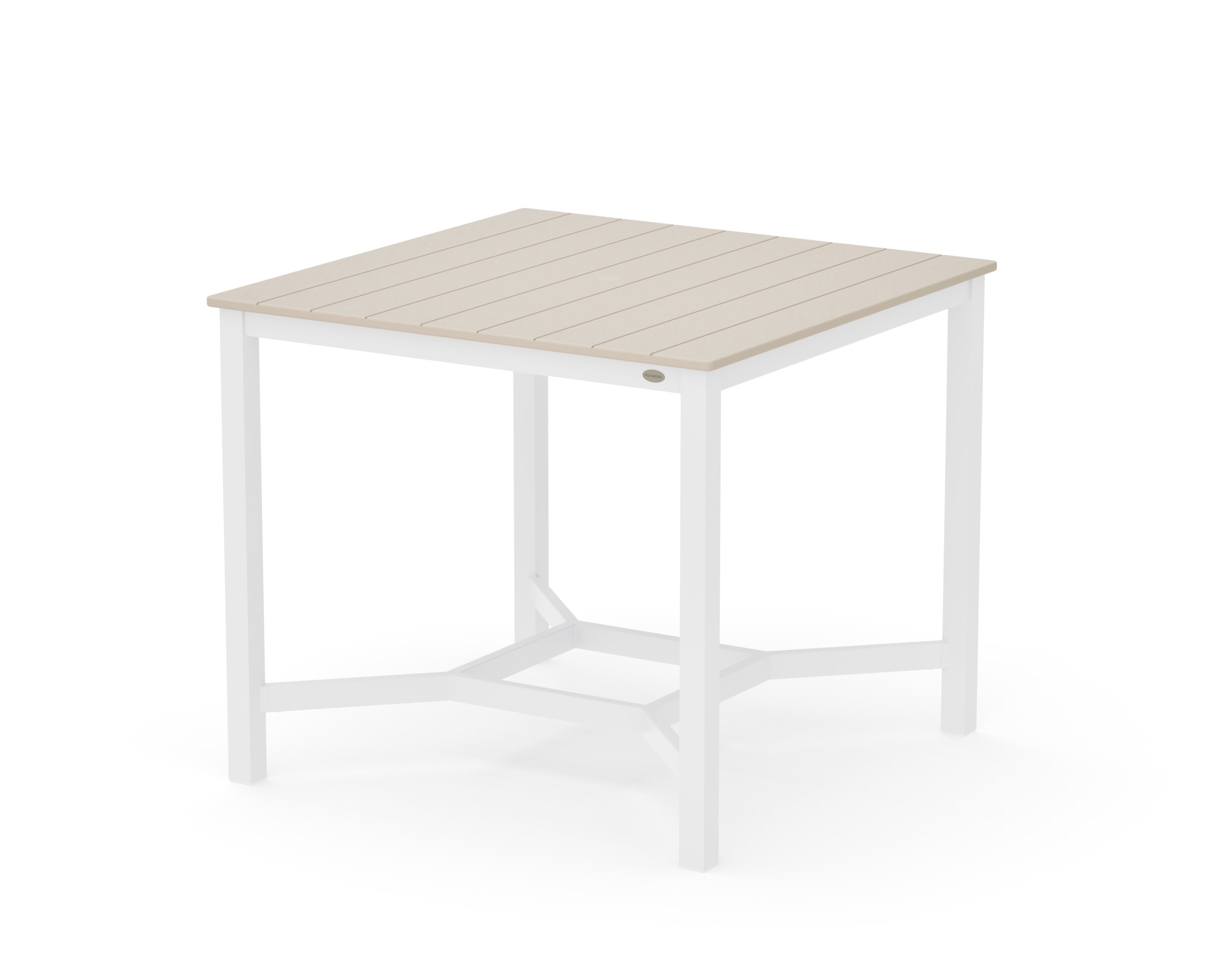 Main Street 42 x 42 Counter Table in White / Sand