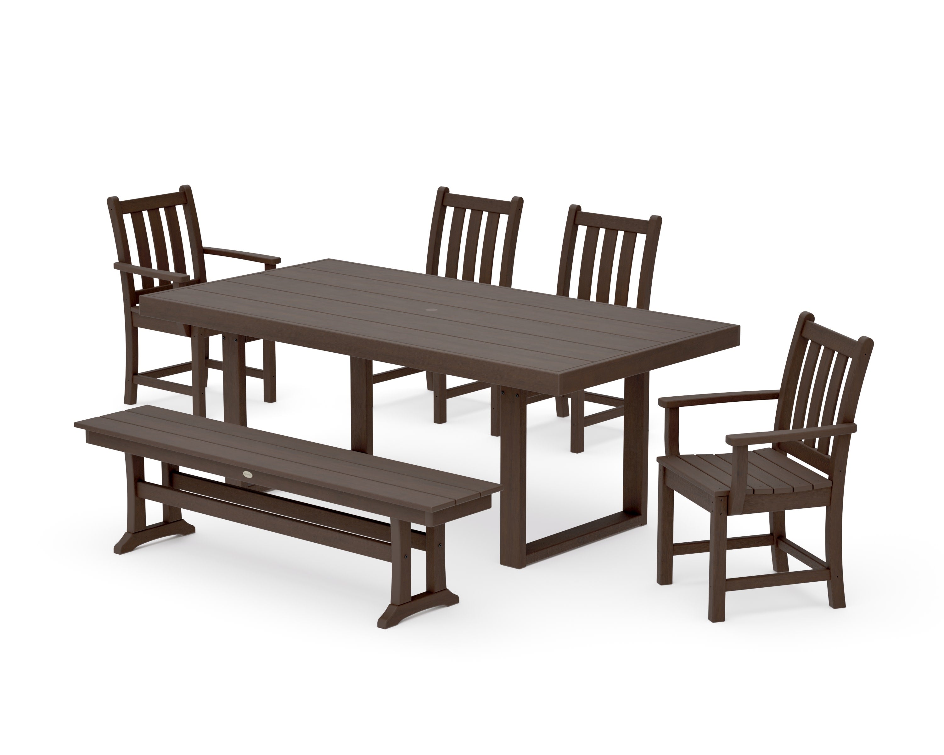 Traditional Garden 6-Piece Dining Set in Kona