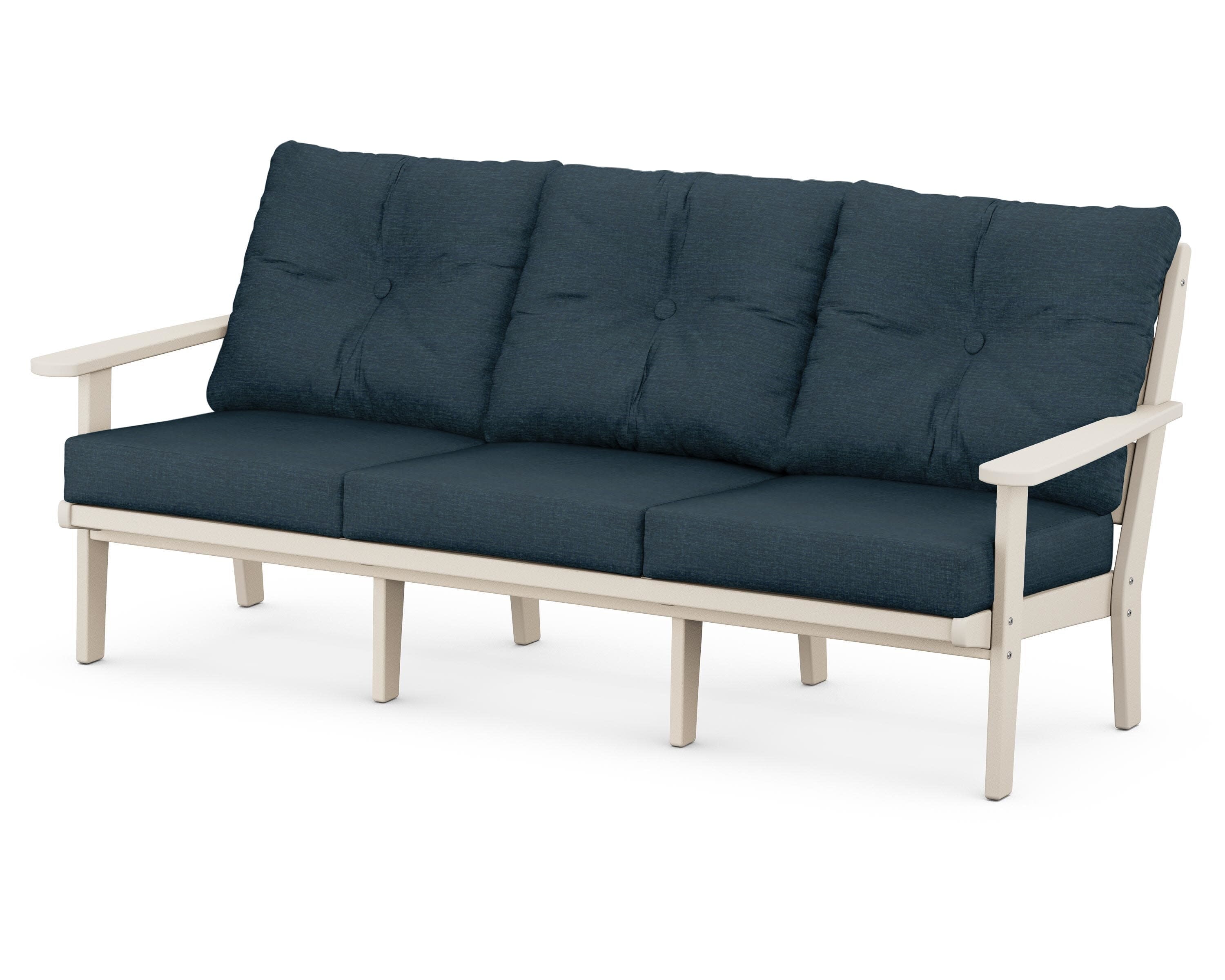 Lakeside Deep Seating Sofa in Sand / Platform Indigo
