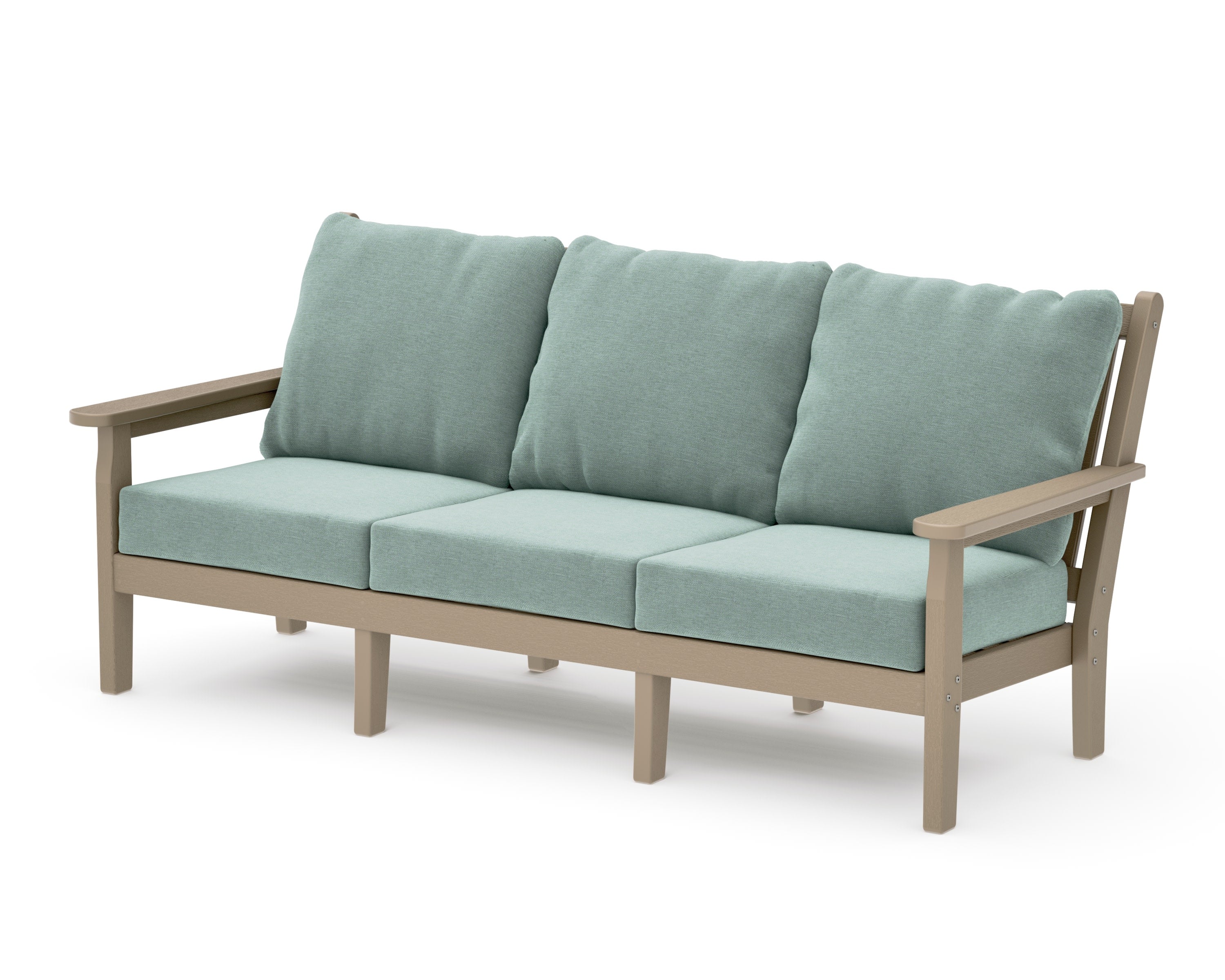 Chippendale Deep Seating Sofa in Vintage Sahara / Glacier Spa