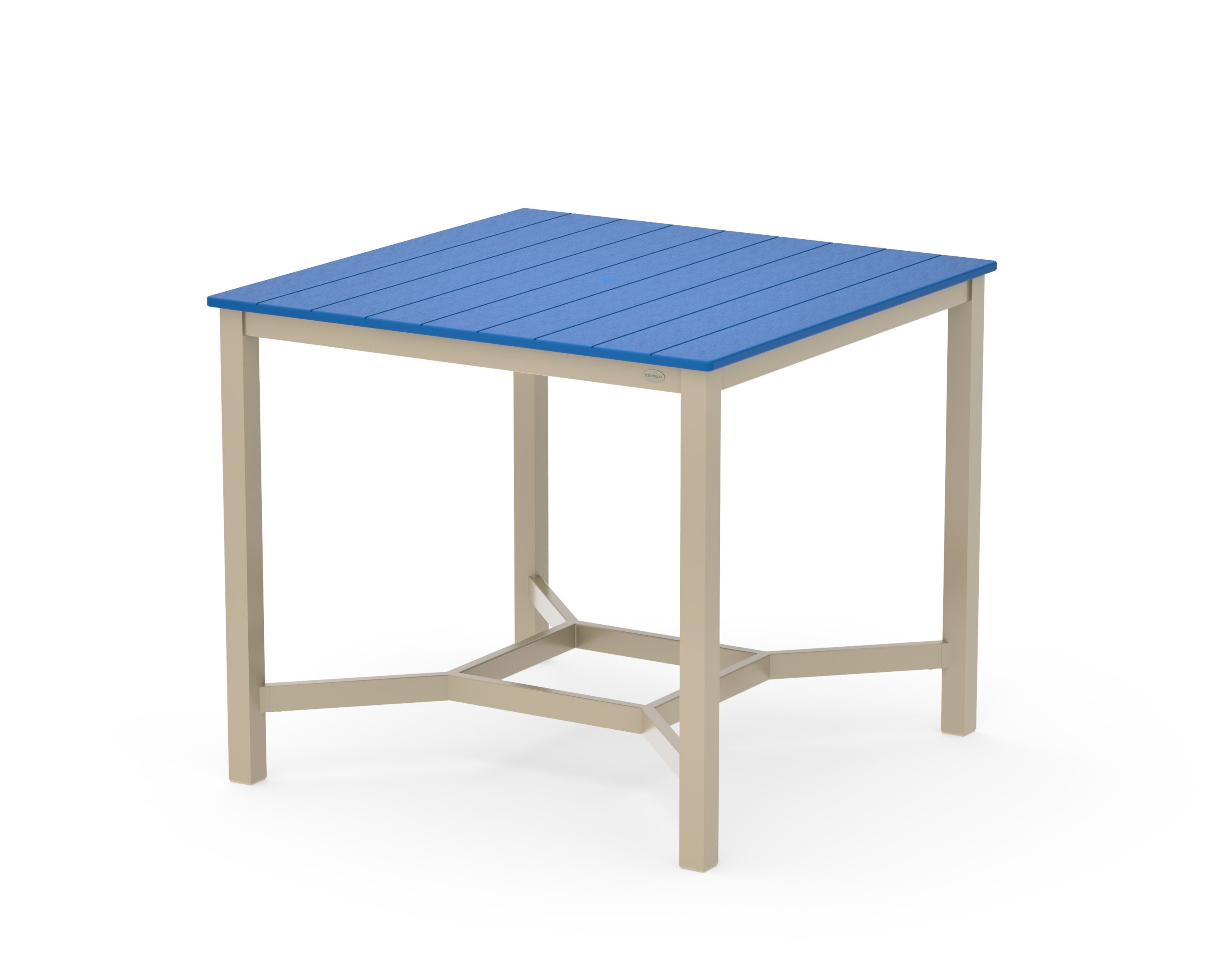 Main Street 42 x 42 Counter Table in Sand / Pacific Blue