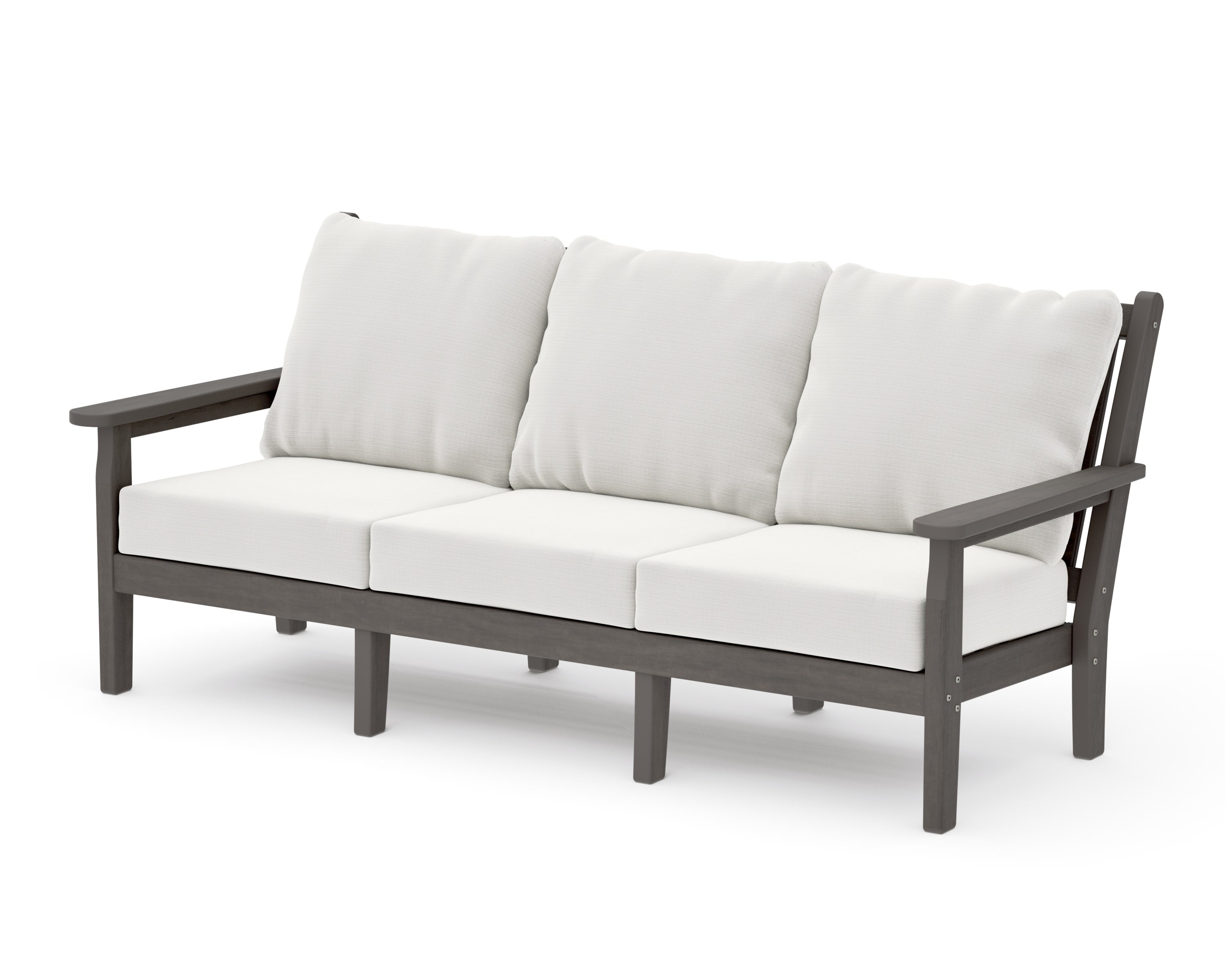 Chippendale Deep Seating Sofa in Driftwood / Natural Linen