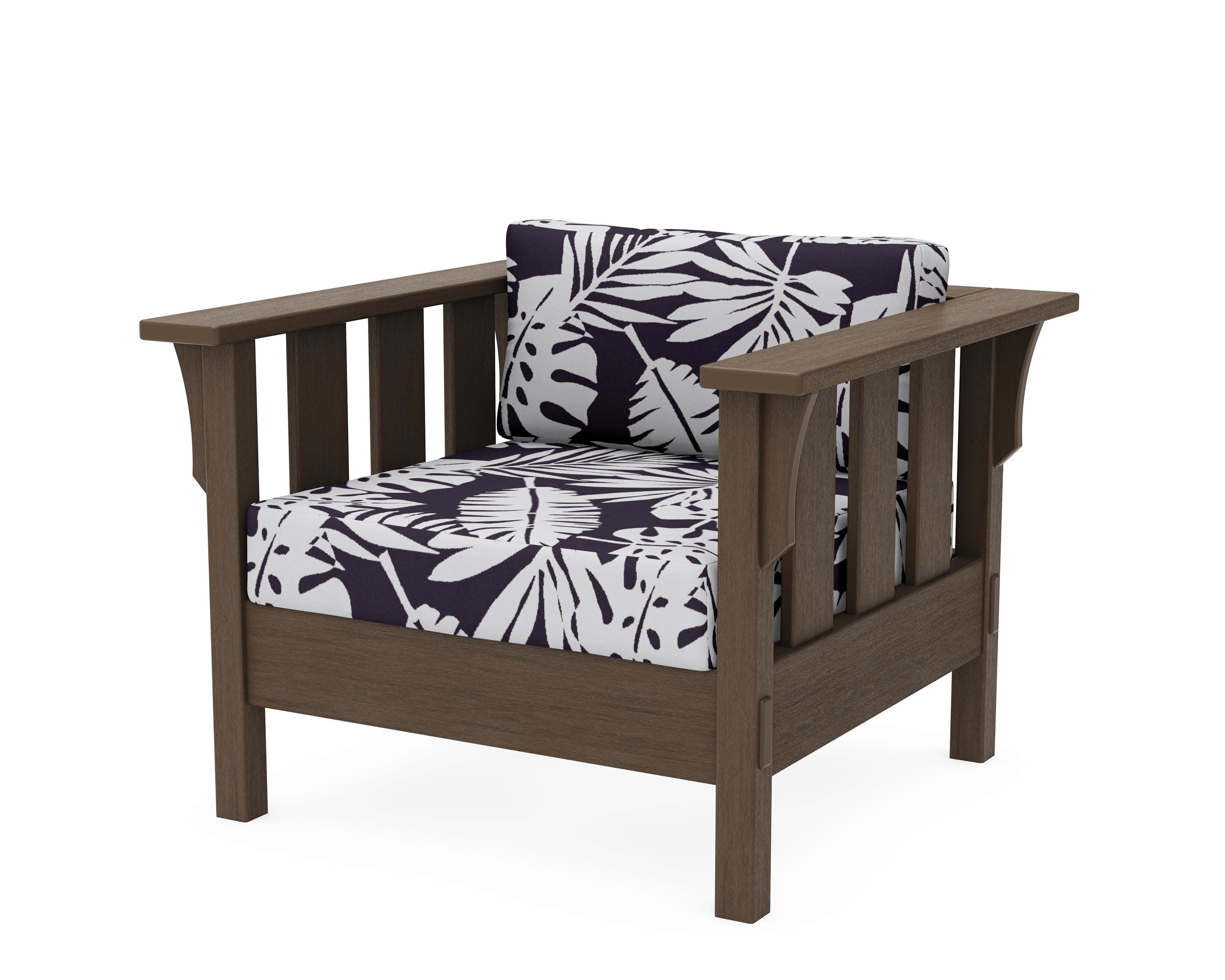 Acadia Deep Seating Chair in Kona / Leaf Navy