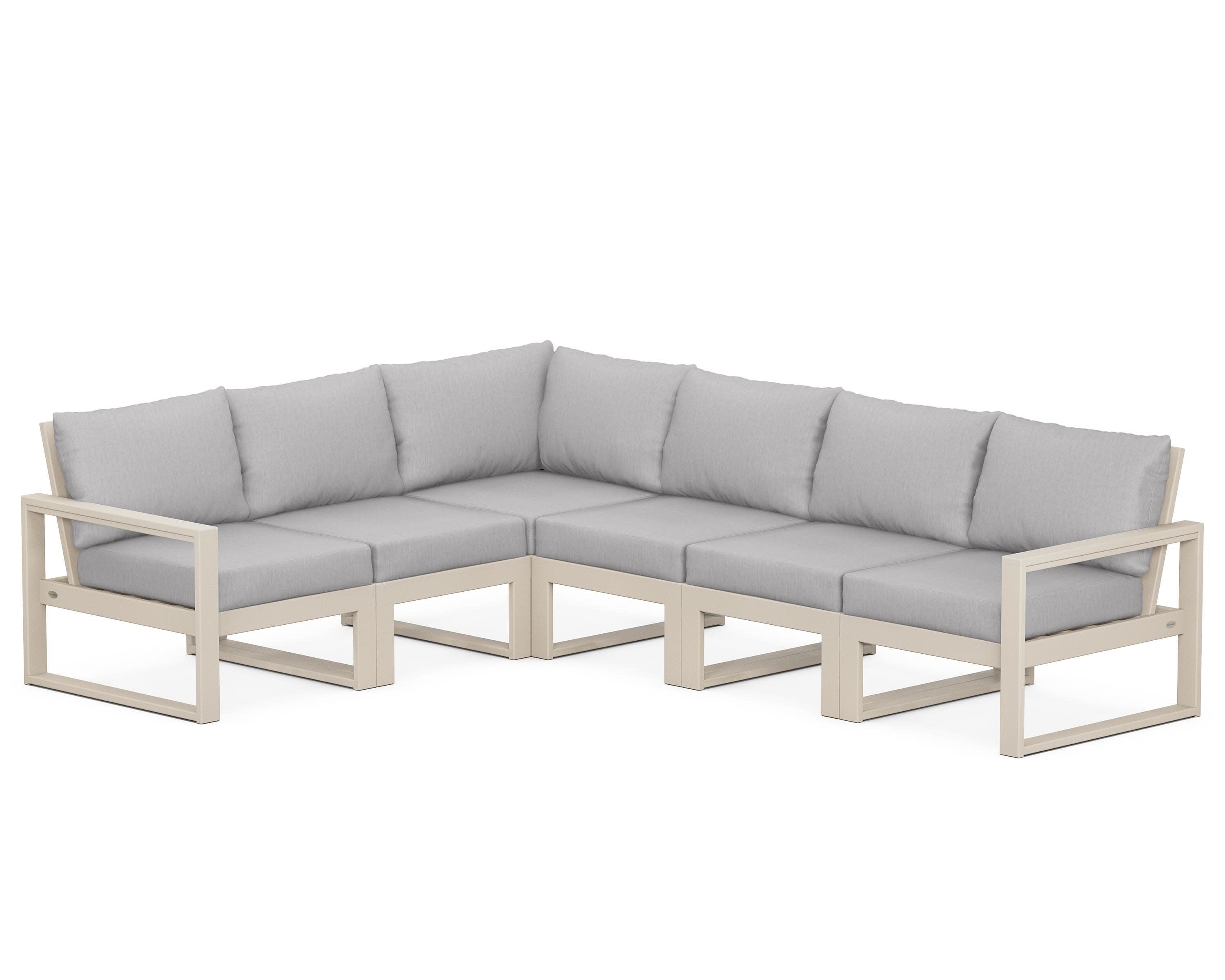 EDGE 6-Piece Modular Deep Seating Set in Sand / Granite