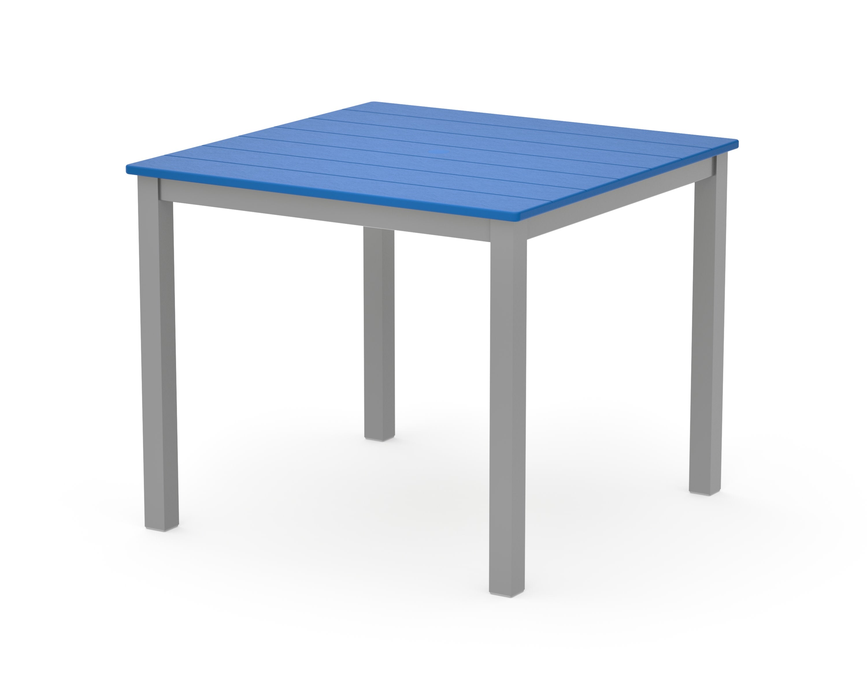 Main Street 36" x 36" Dining Table in Silver / Pacific Blue