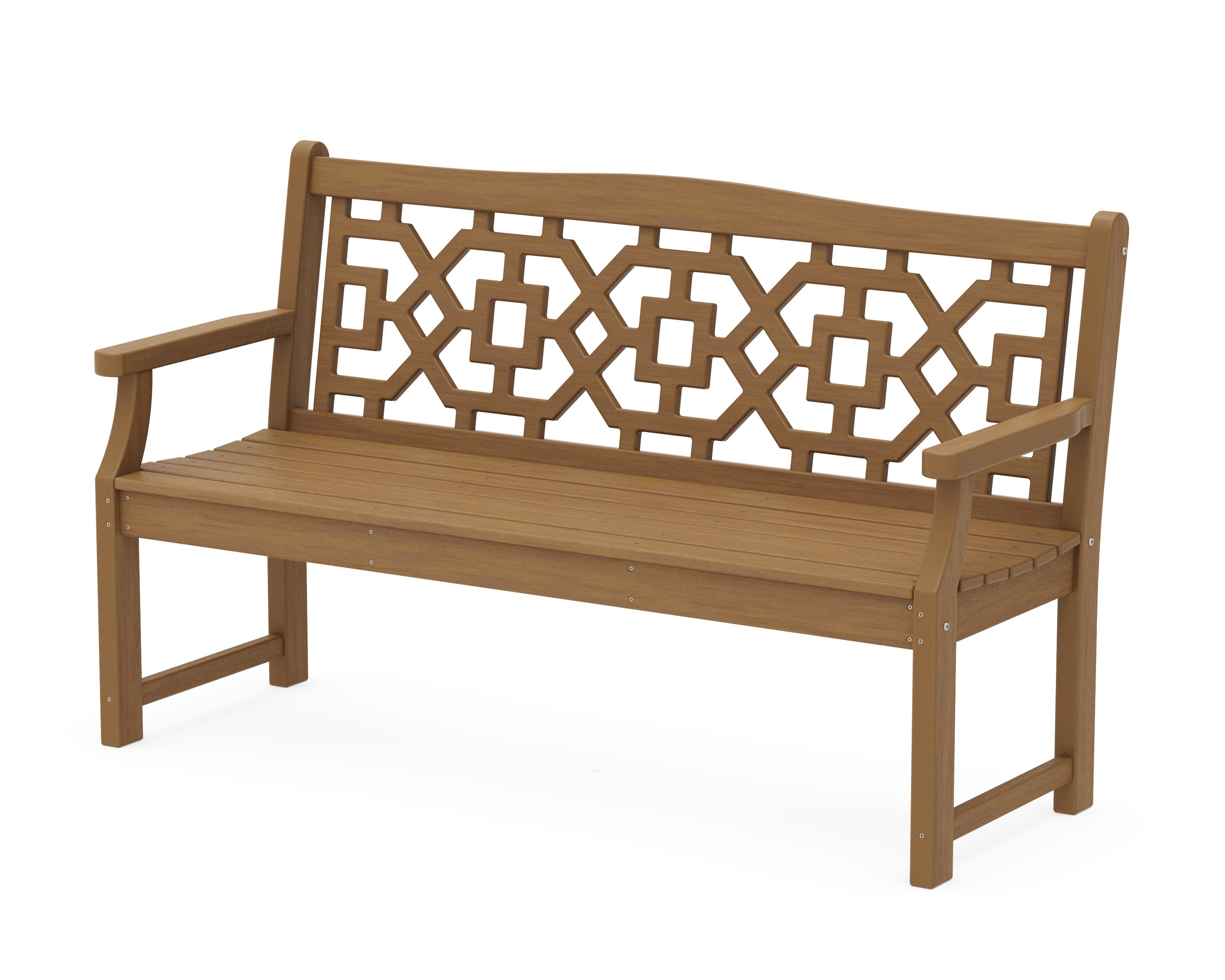 Chinoiserie 60" Garden Bench in Natural