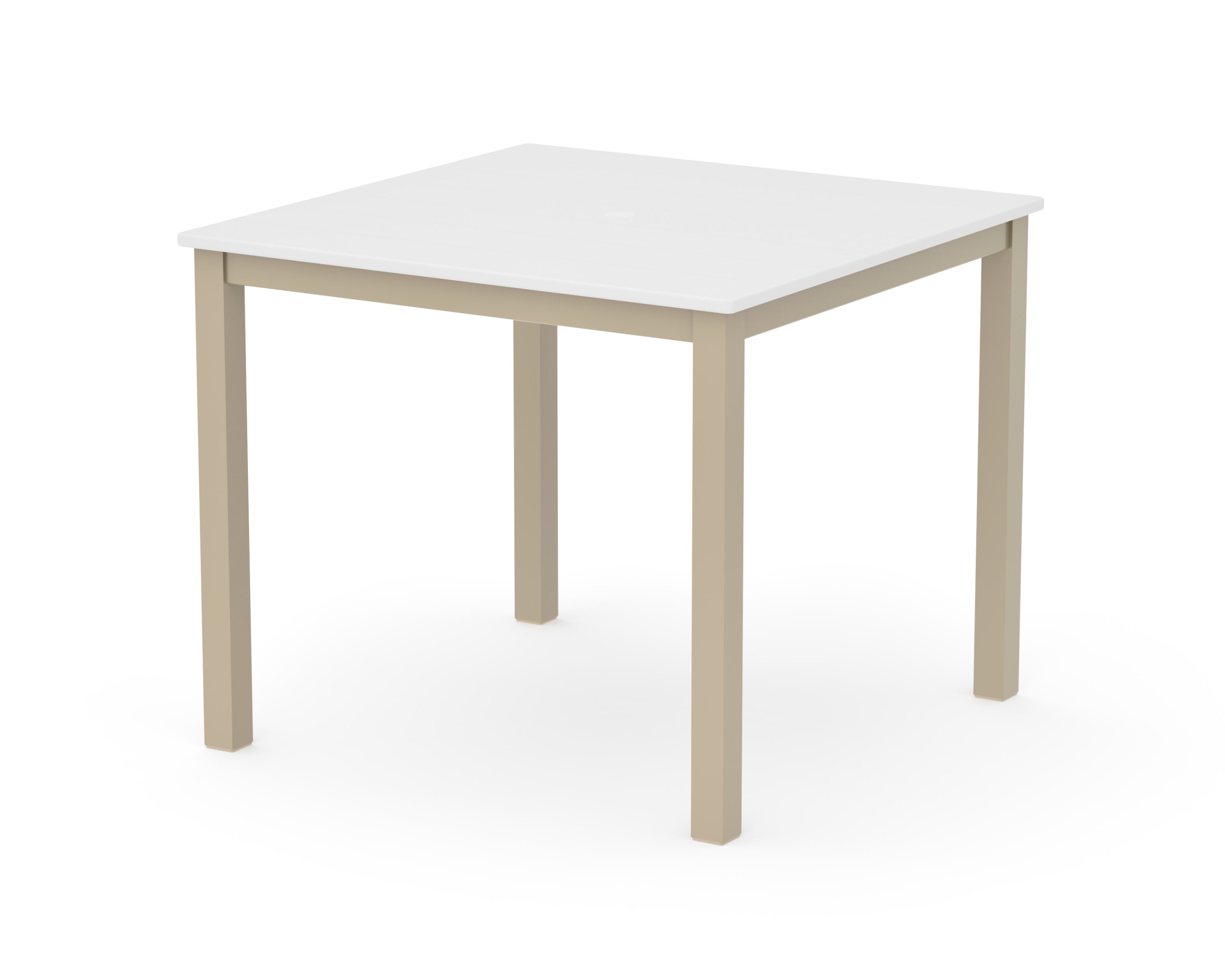 Main Street 36" x 36" Dining Table in Sand / White