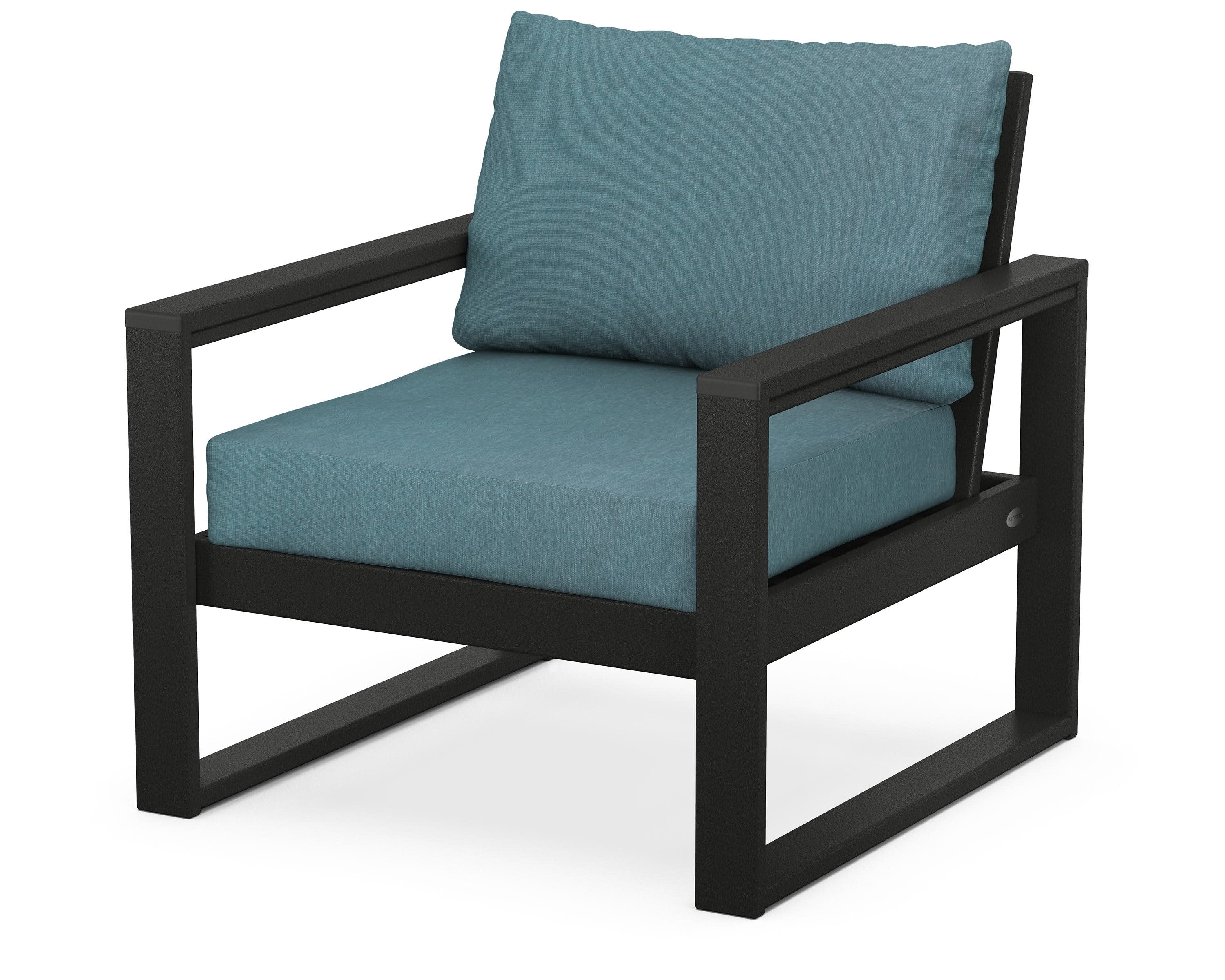 EDGE Club Chair in Black / Ocean Teal