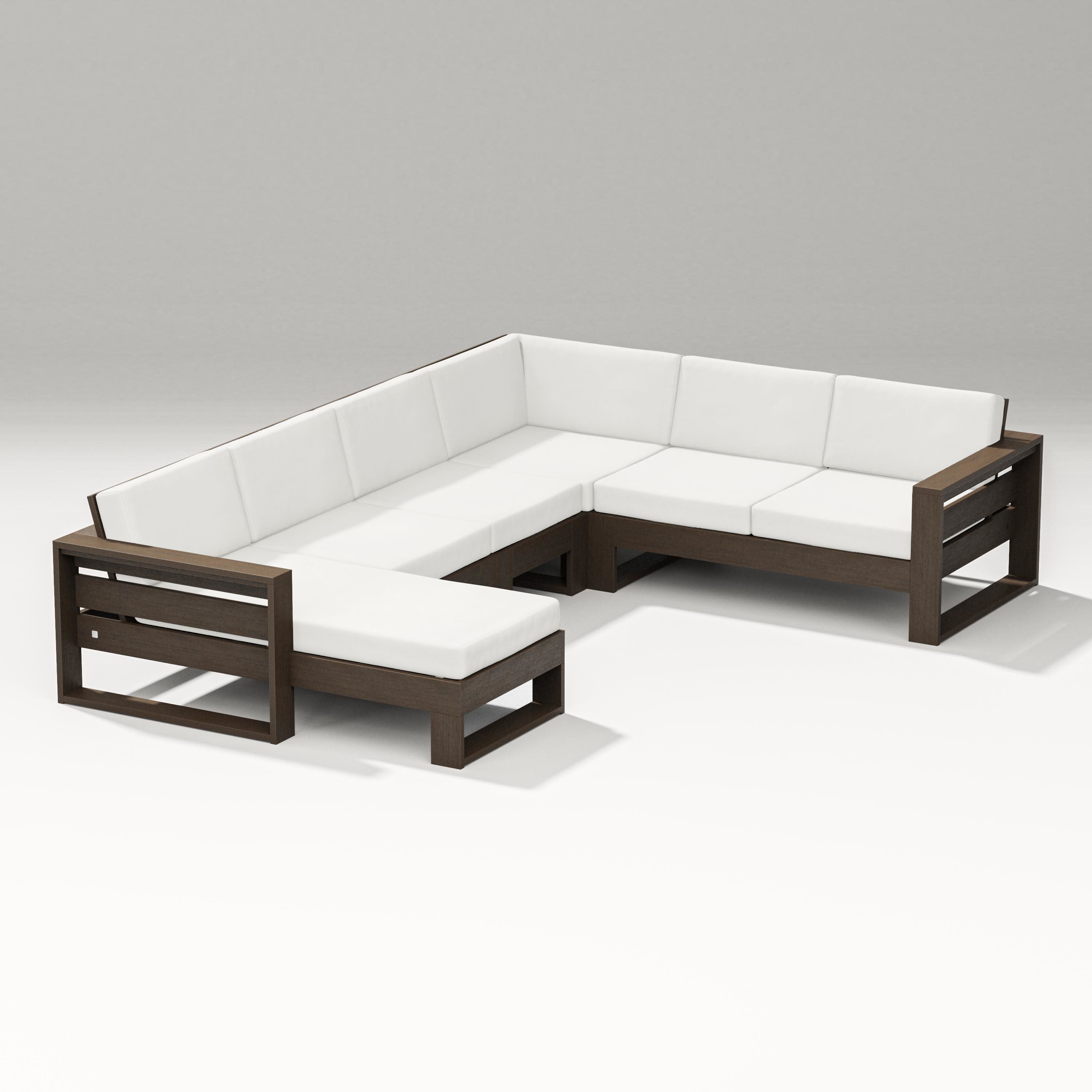 Latitude Corner Sectional with Left Chaise in Kona / Natural Linen
