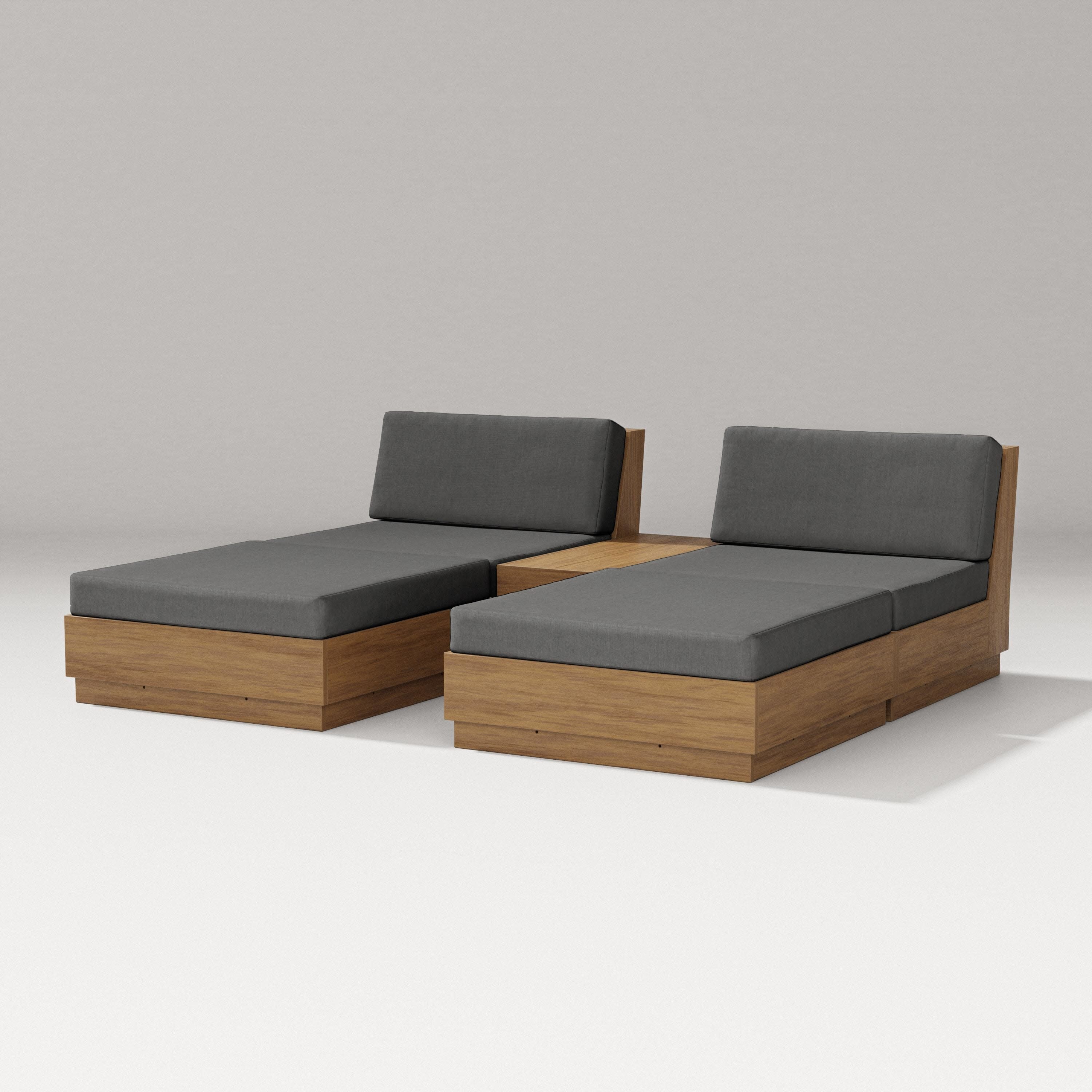 Elevate Double Chaise Set in Natural / Spectrum Carbon