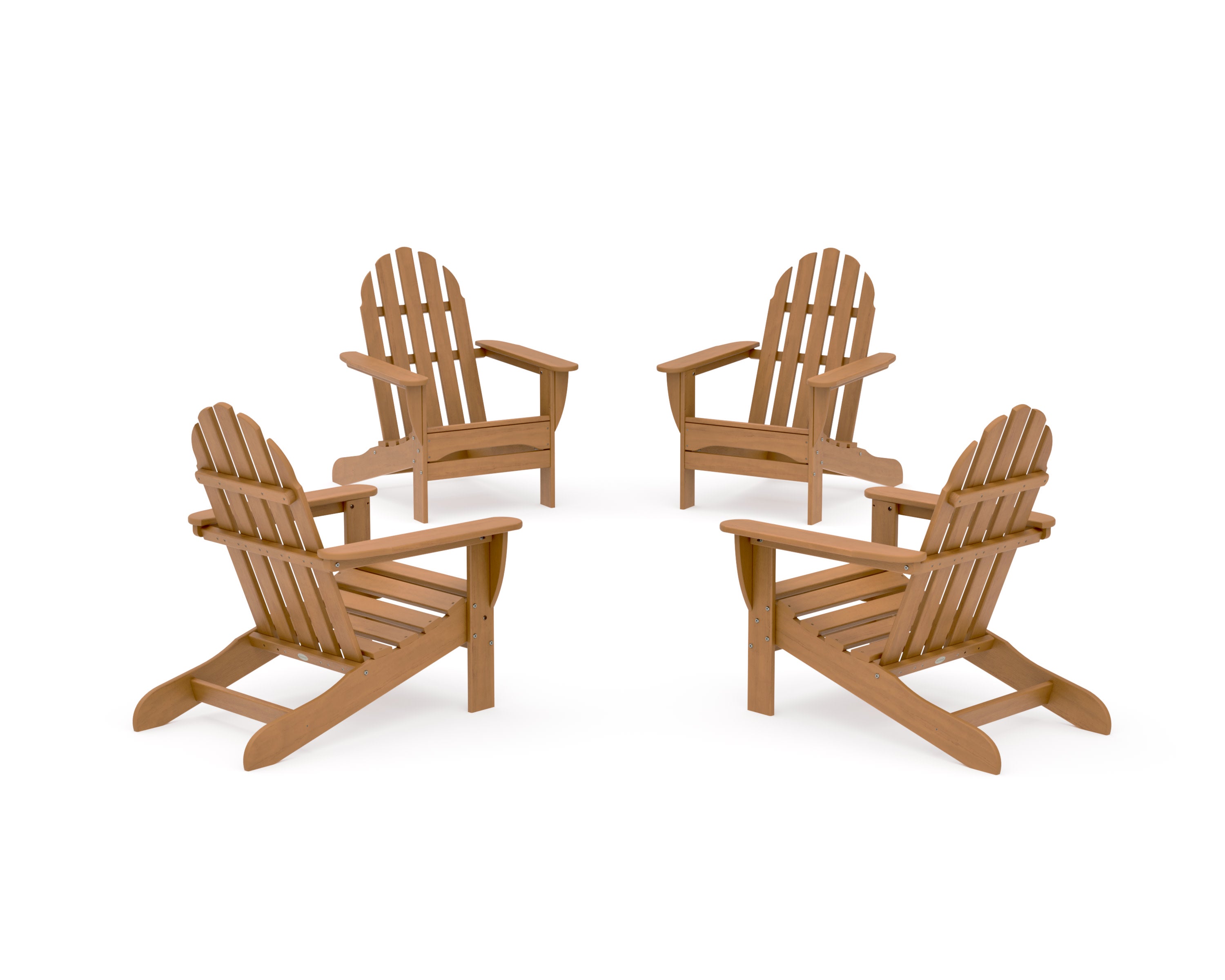 4-Piece Classic Adirondack Conversation Set in Natural