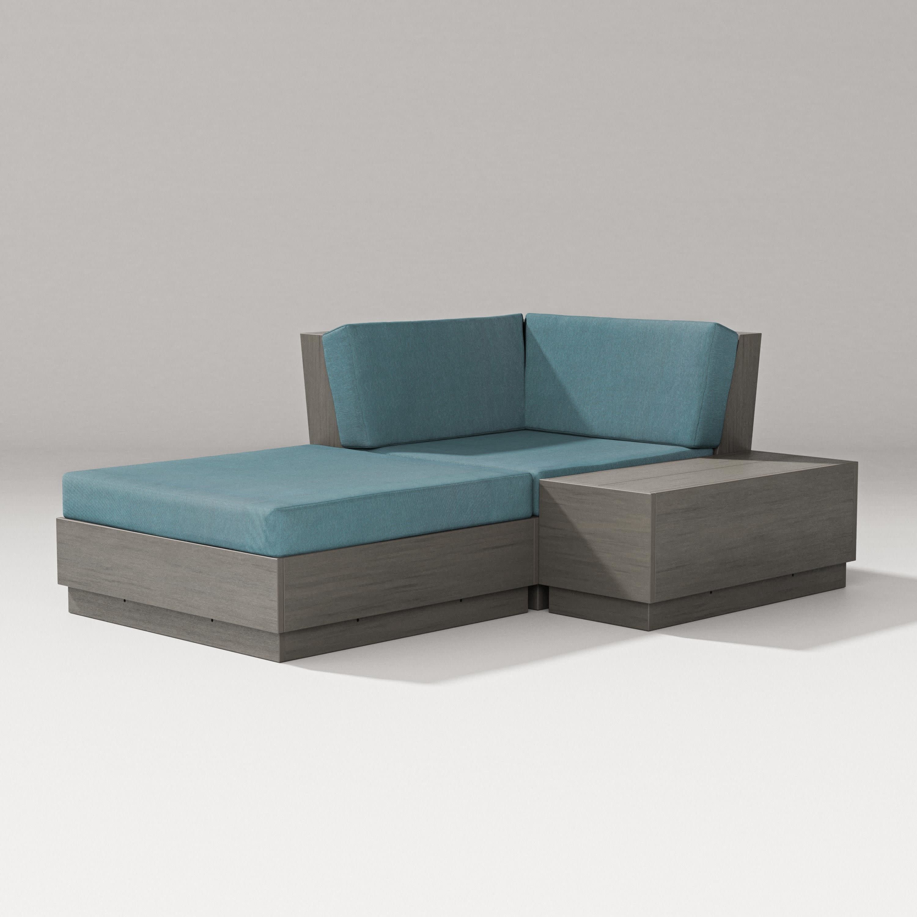 Elevate Corner Chaise in Driftwood / Ocean Teal