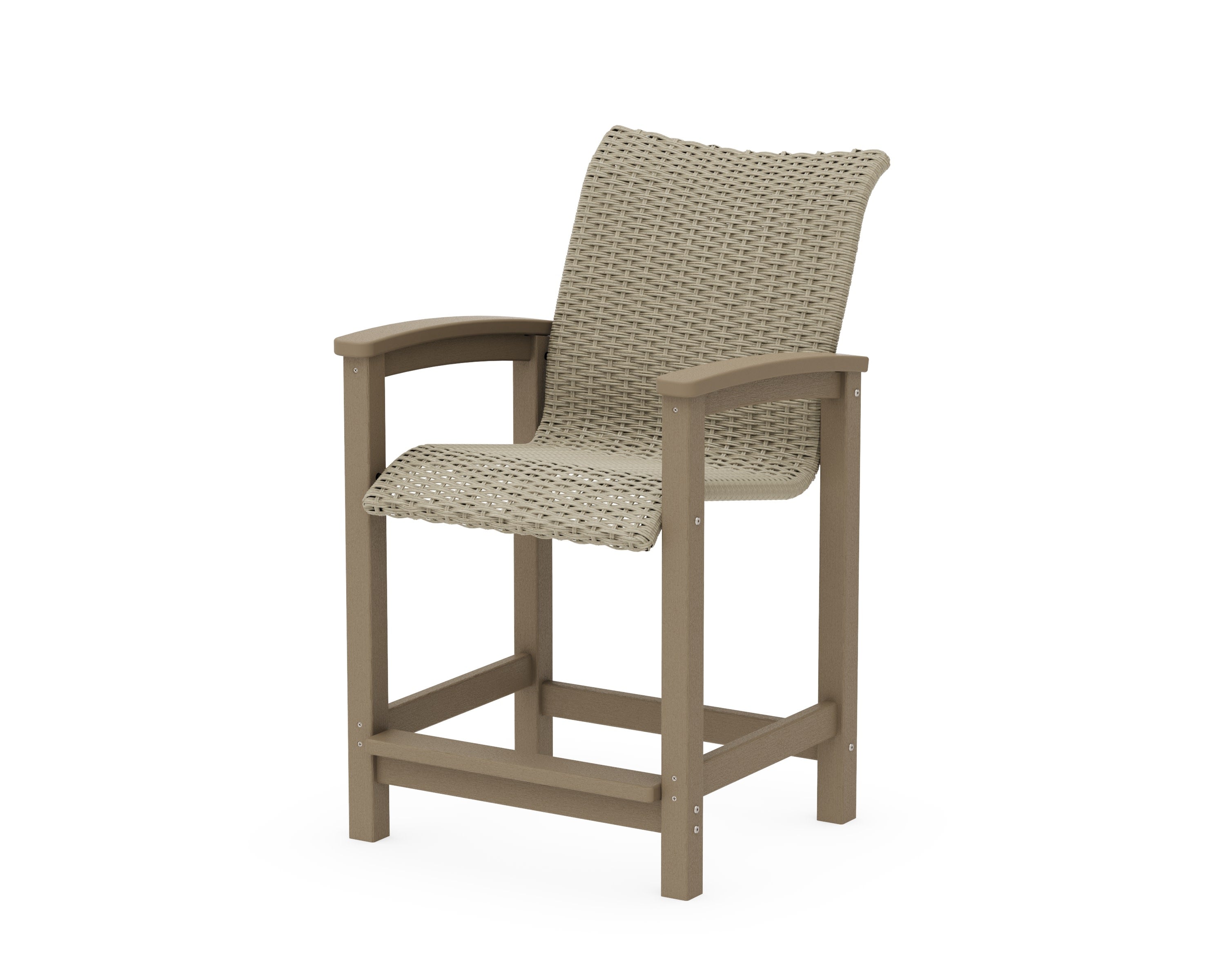 Coastal Woven Counter Chair in Vintage Sahara / Dune Grass