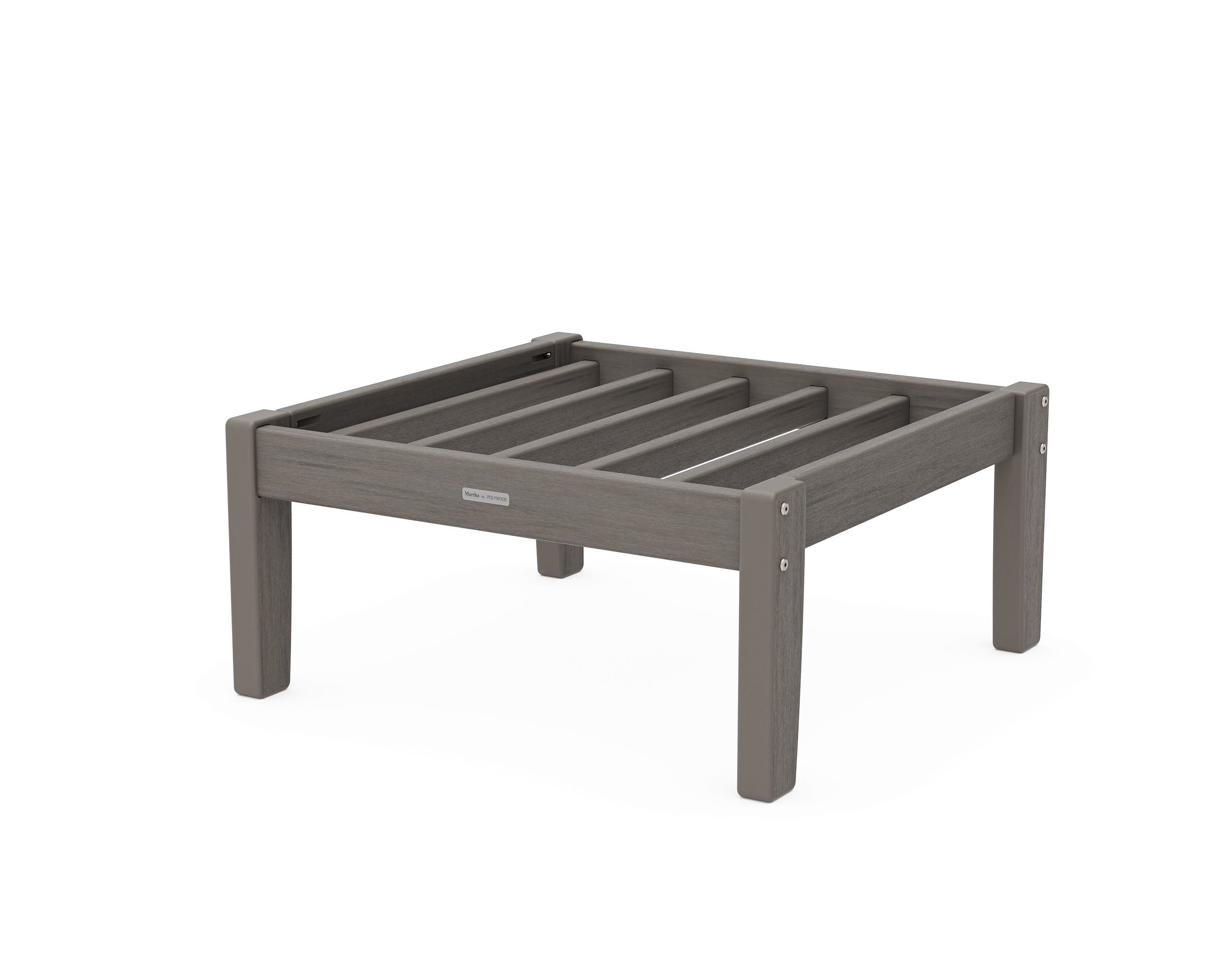 Chinoiserie Deep Seating Ottoman Frame in Driftwood