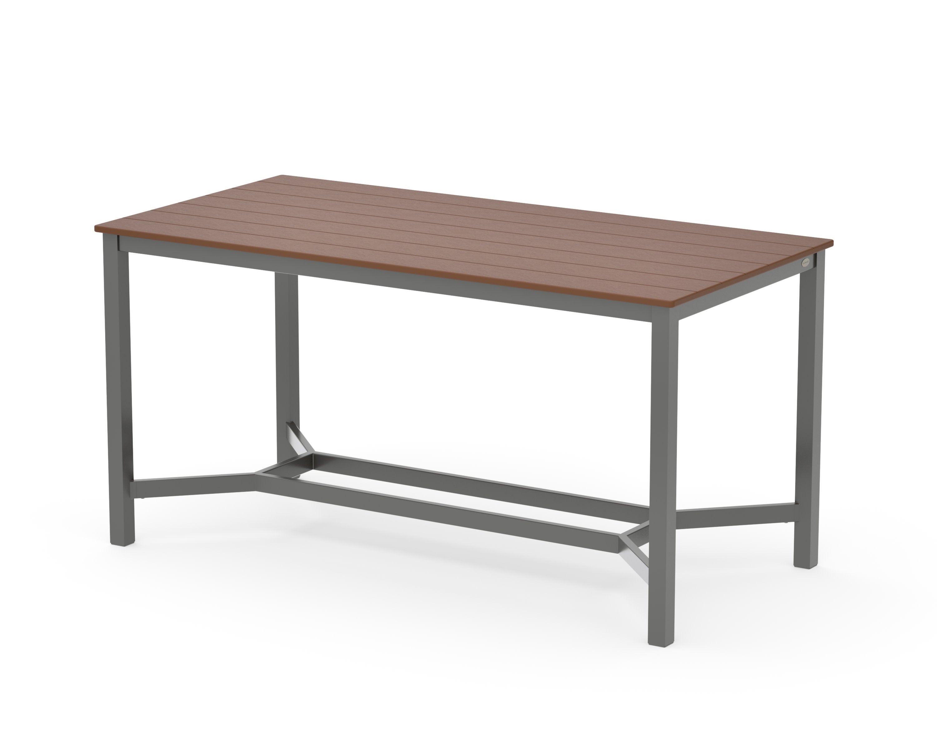 Main Street 36 x 72 Counter Table in Charcoal / Teak