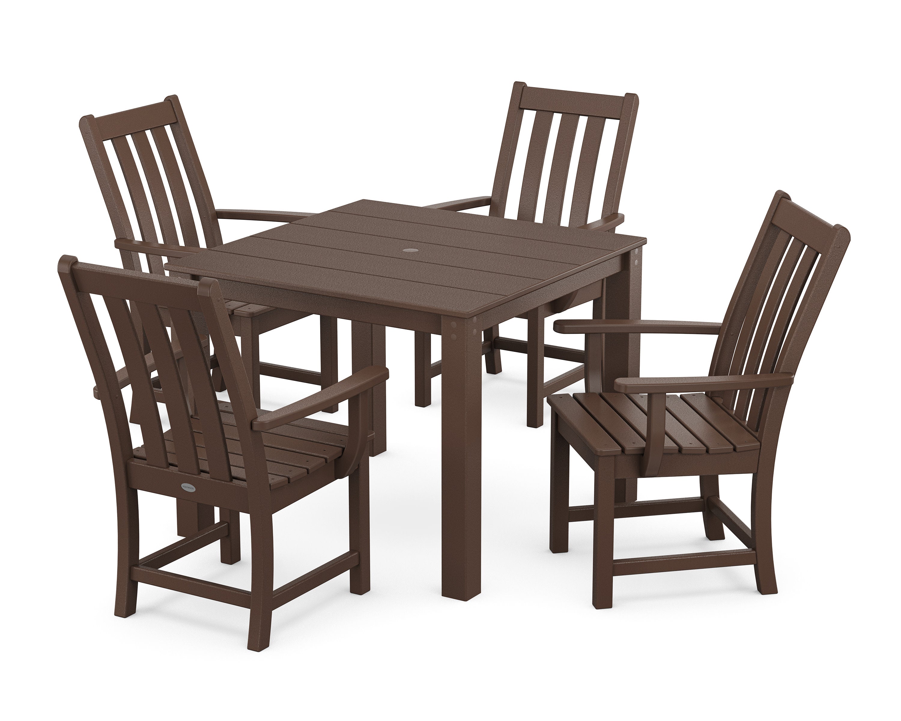 Vineyard 5-Piece Parsons Dining Set in Mahogany