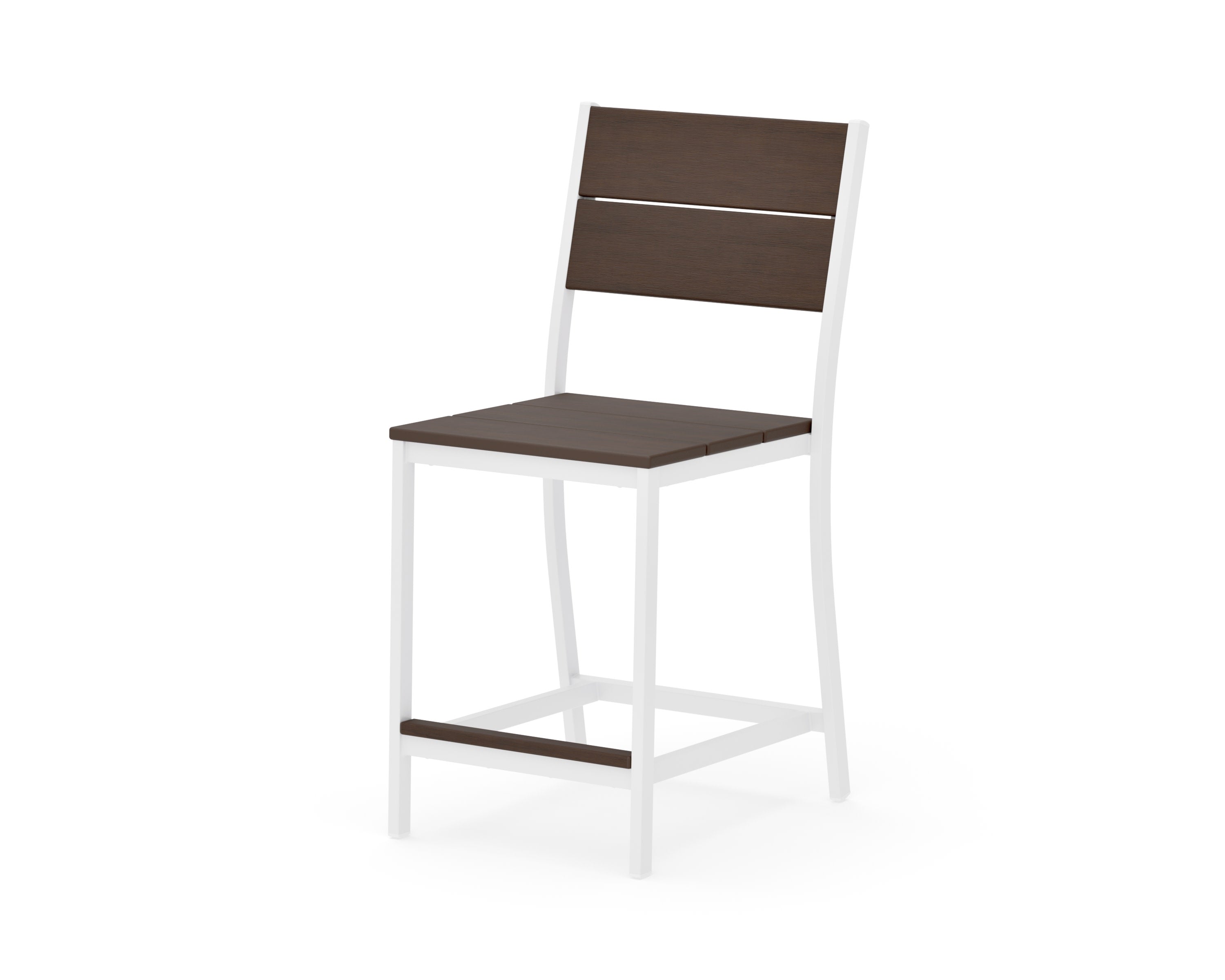 Main Street Counter Side Chair in White / Kona