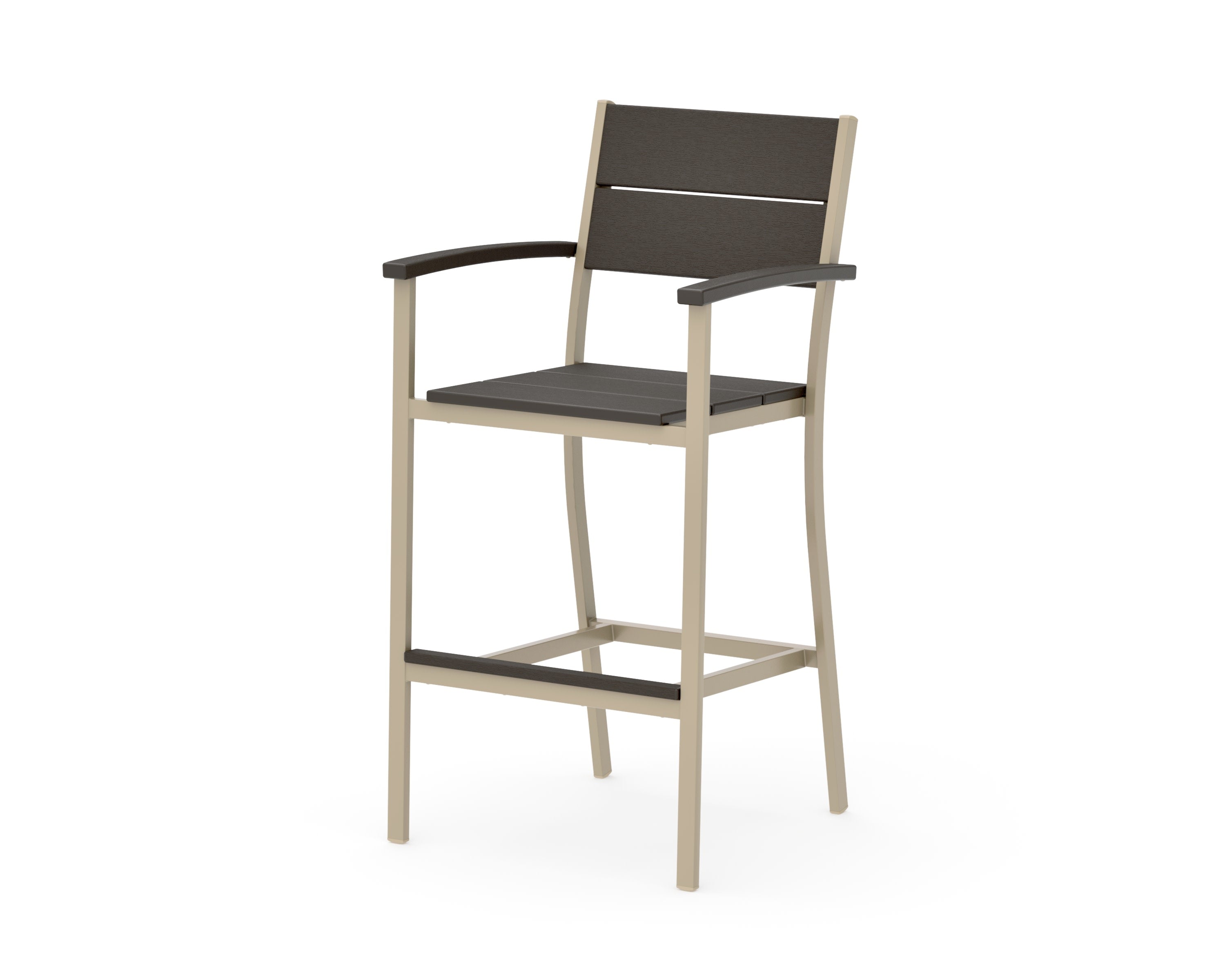 Main Street Bar Arm Chair in Sand / Vintage Coffee