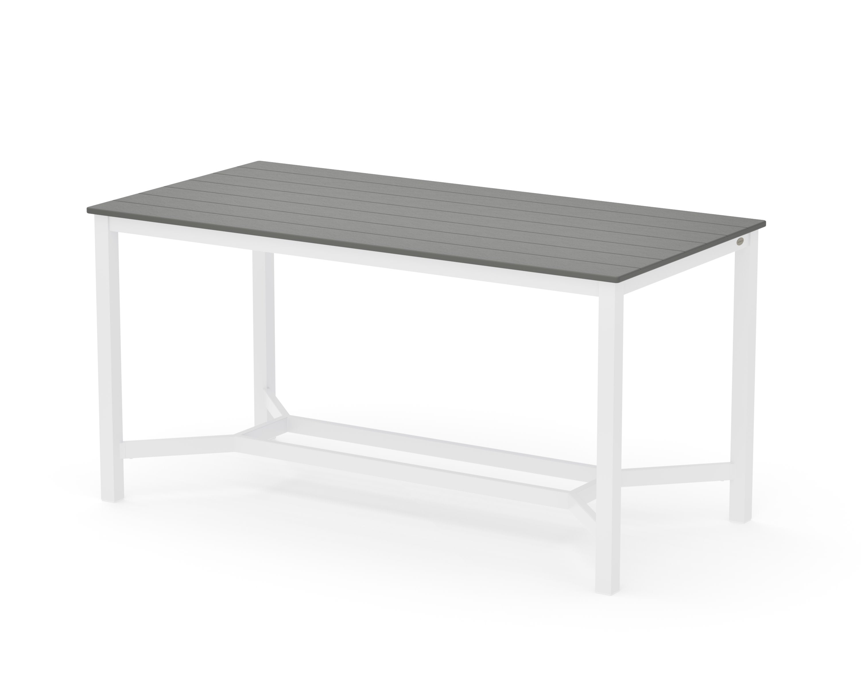 Main Street 36 x 72 Counter Table in White / Slate Grey