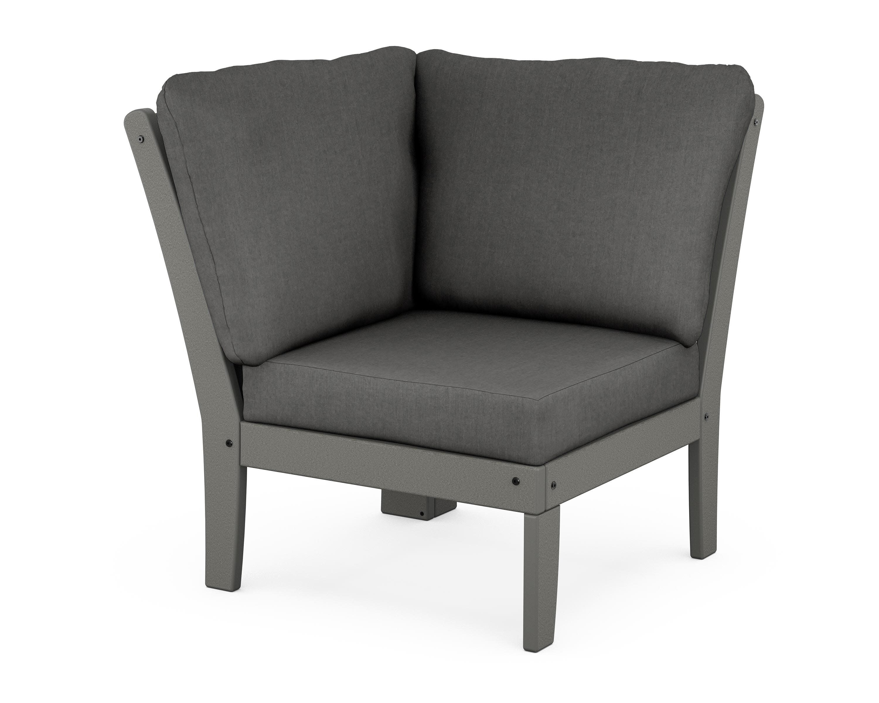 Braxton Modular Corner Chair in Slate Grey / Spectrum Carbon