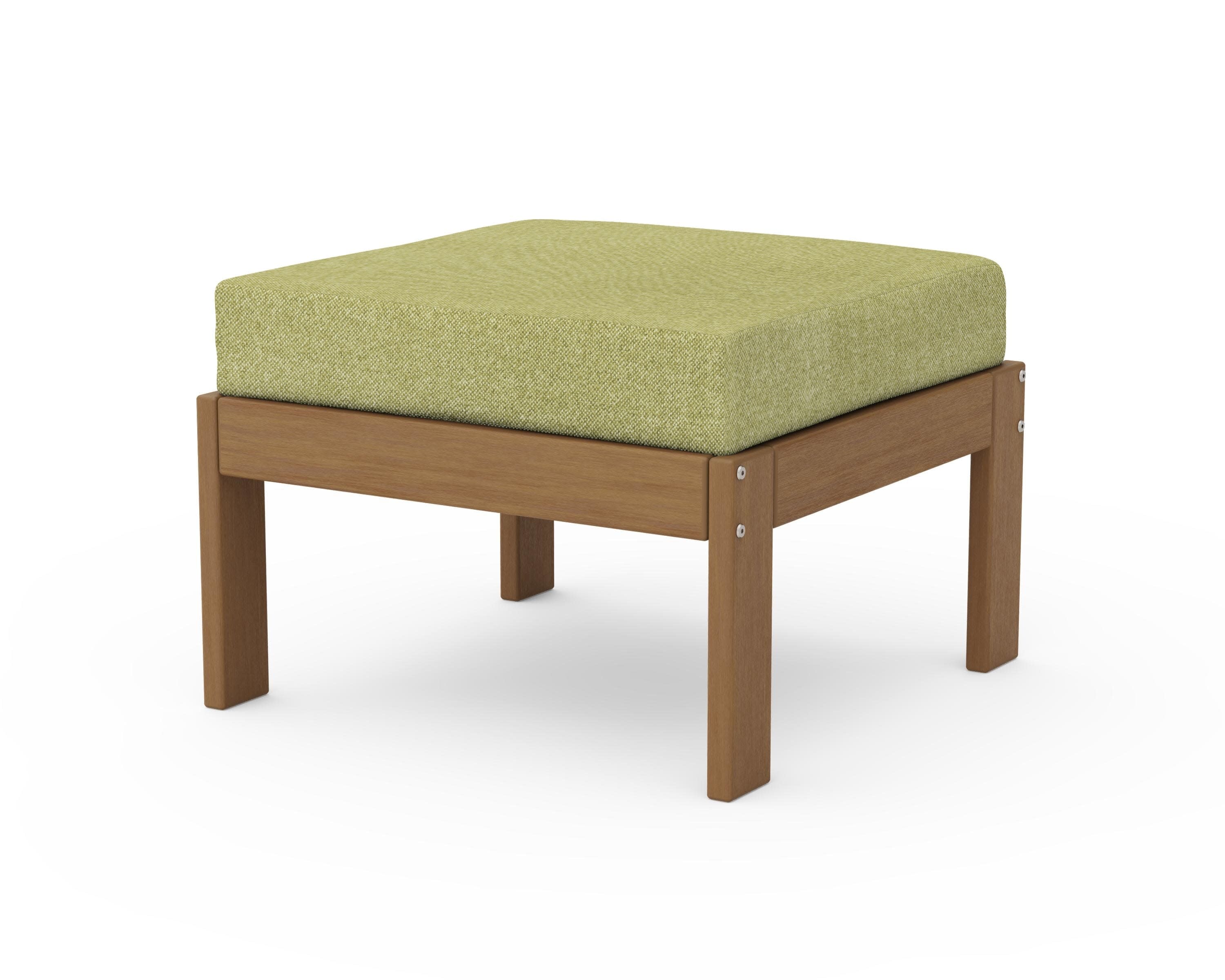Vineyard Modular Ottoman in Natural / Chartreuse Boucle