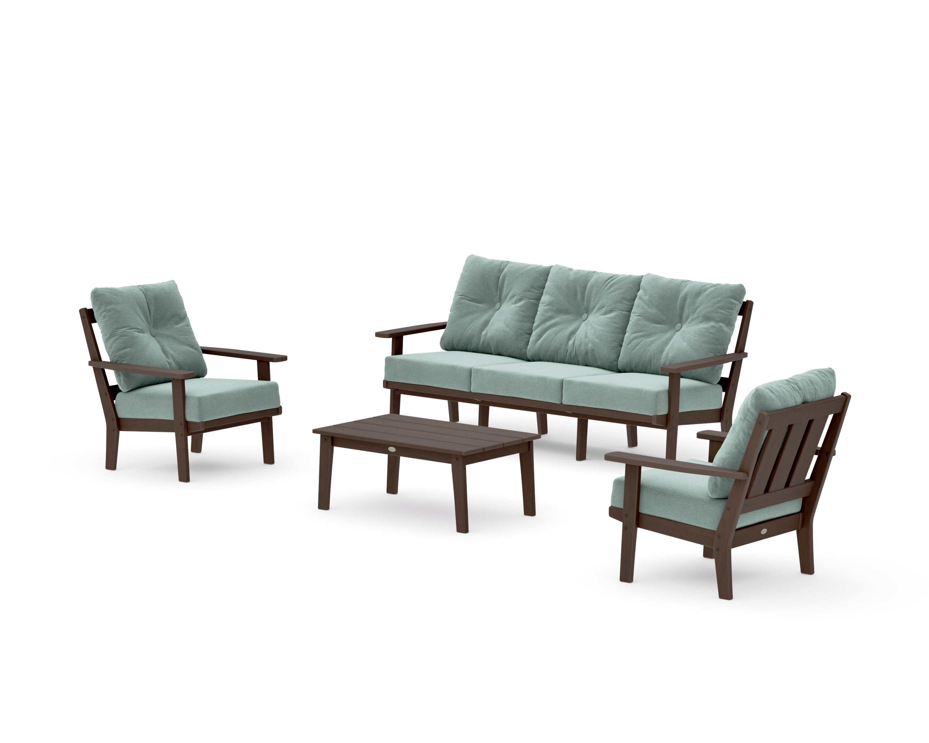 Oxford 4-Piece Deep Seating Set with Sofa in Kona / Glacier Spa