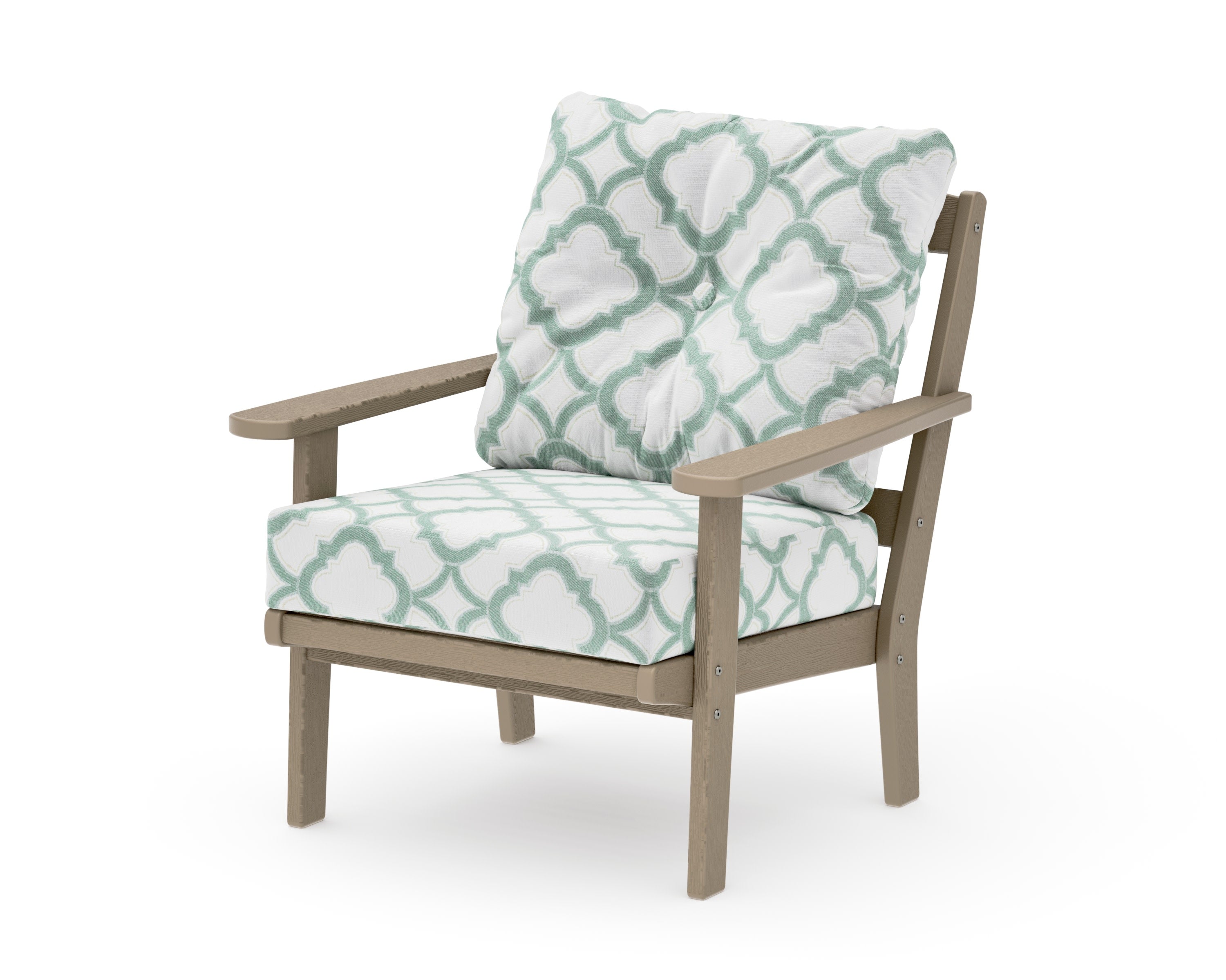 Mission Deep Seating Chair in Vintage Sahara / Trellis Glacier Spa