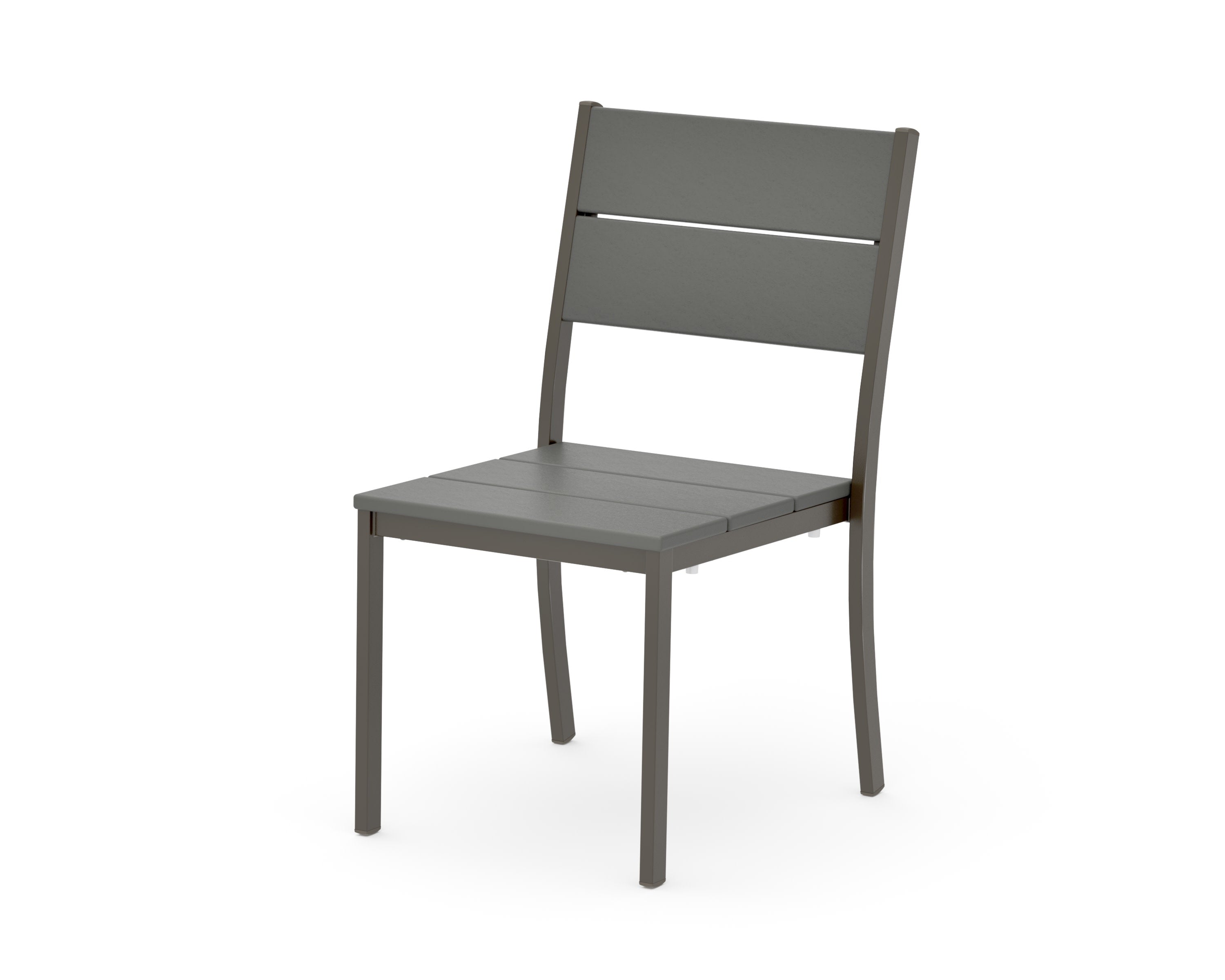 Main Street Stacking Dining Side Chair in Bronze / Slate Grey