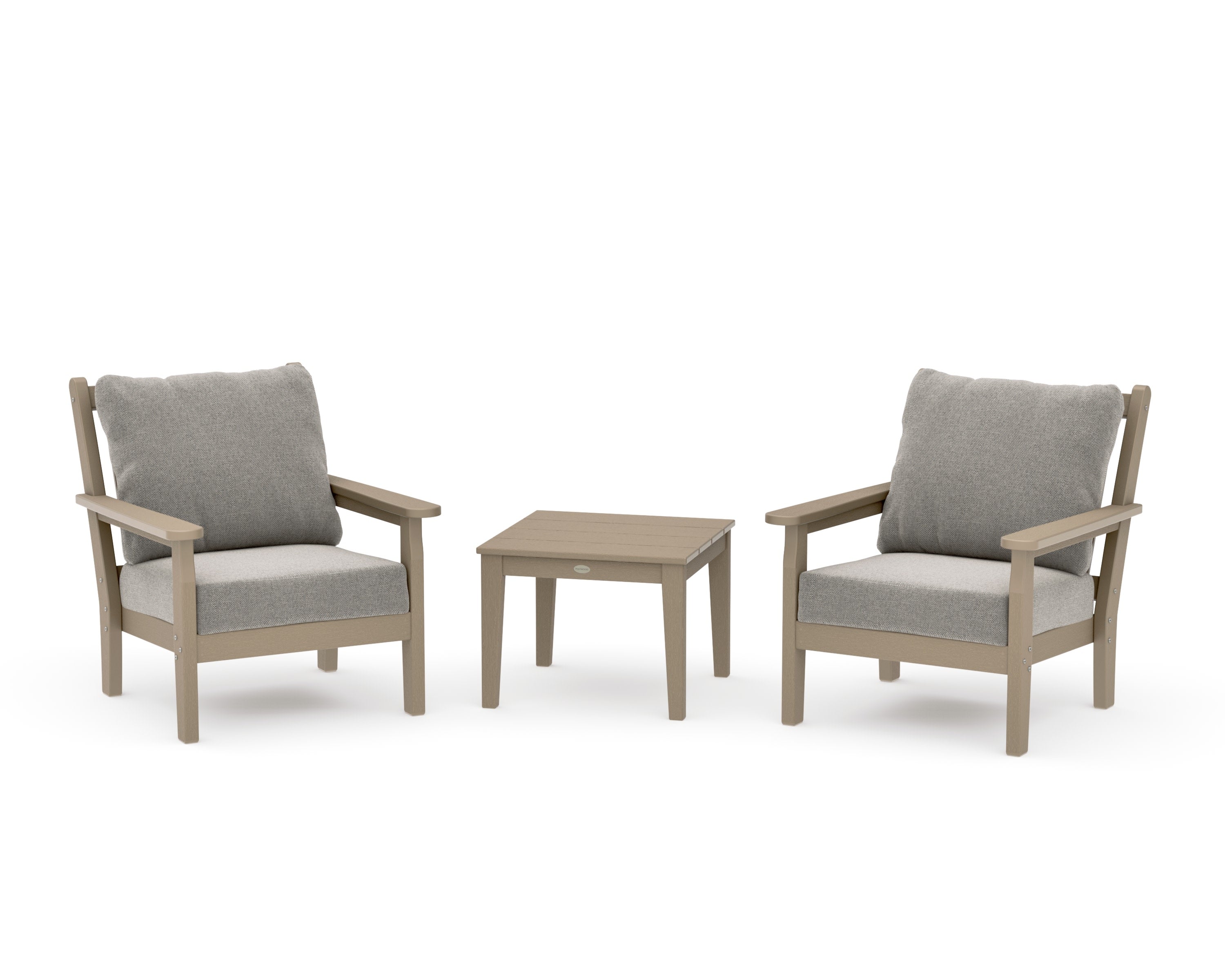 Chippendale 3-Piece Deep Seating Set in Vintage Sahara / Weathered Tweed
