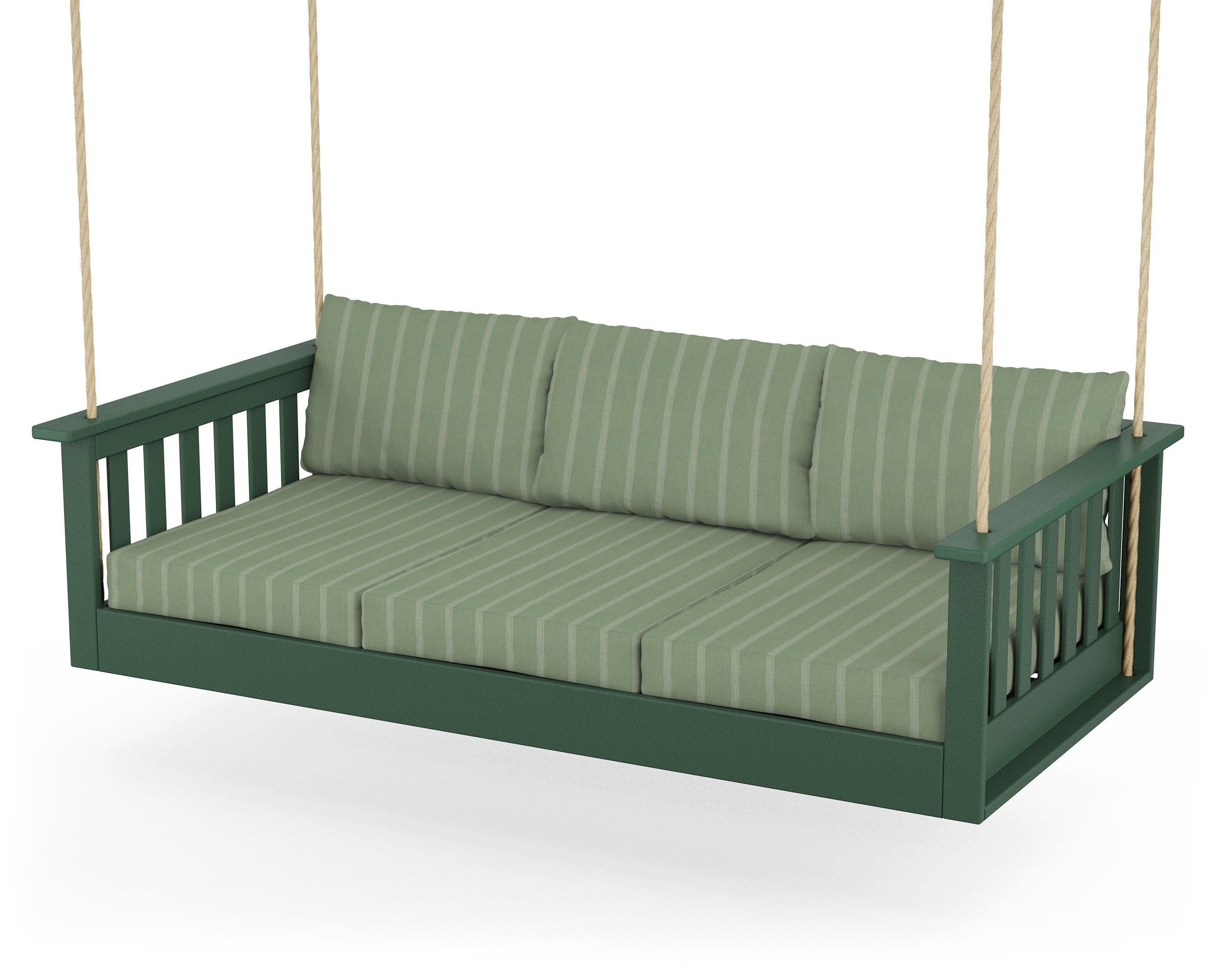 Vineyard Daybed Swing in Green / Unwind Rainwashed
