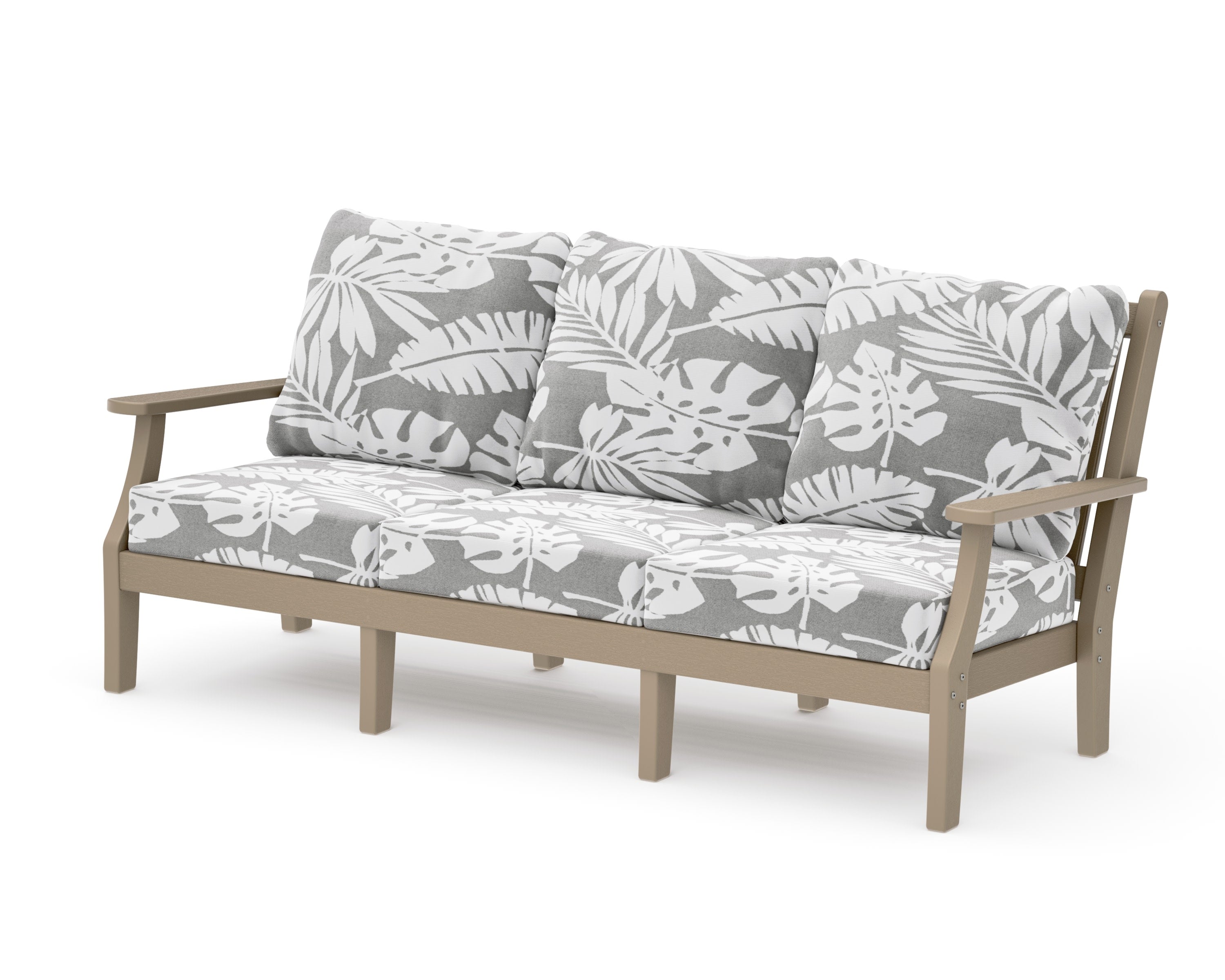 Wovendale Deep Seating Sofa in Vintage Sahara / Leaf Grey Mist