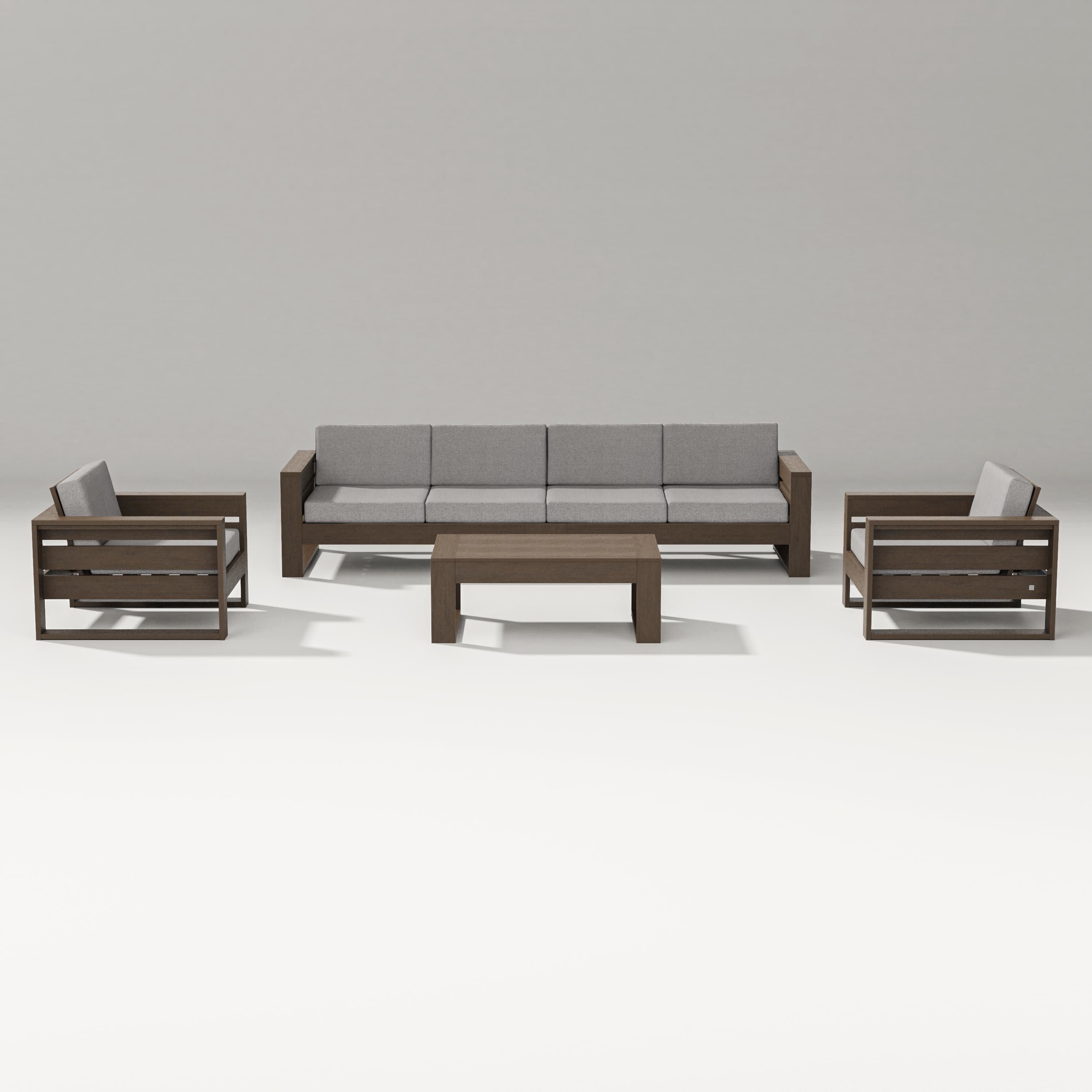 Latitude 5-Piece Lounge Sofa Set in Kona / Grey Mist