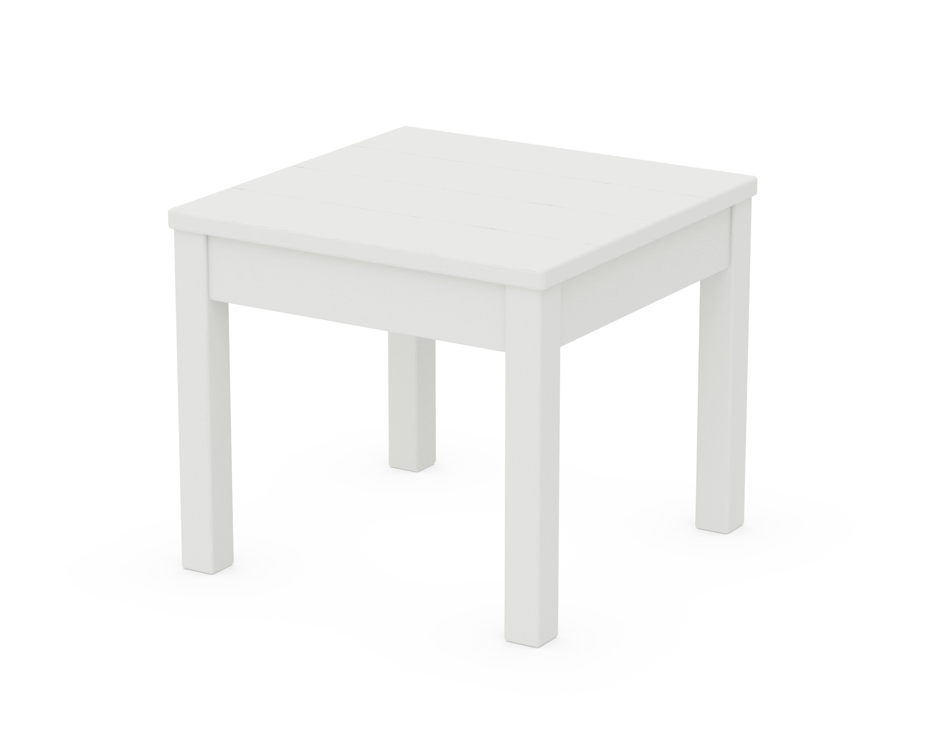 22" Square End Table in Vintage White