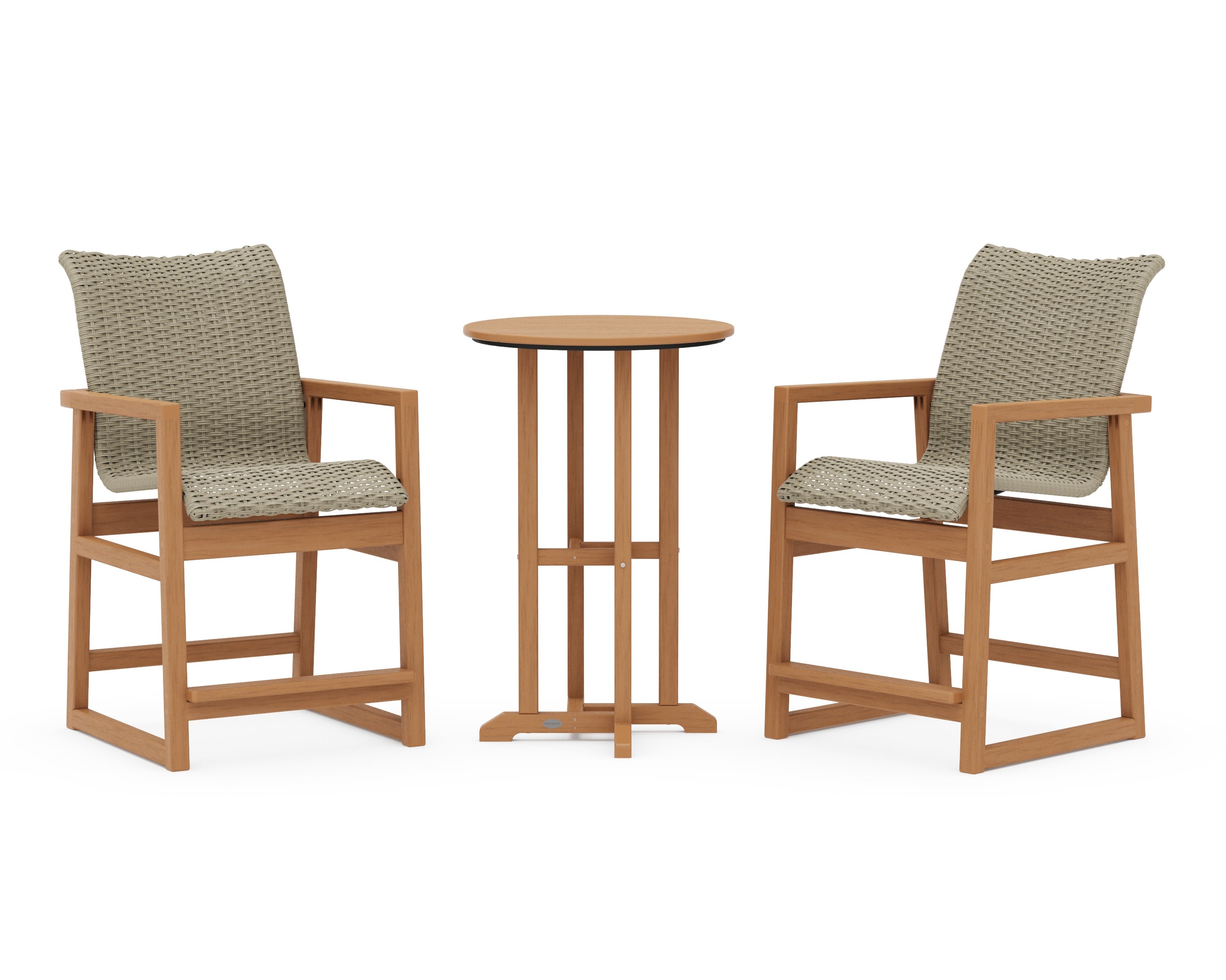 EDGE Woven 3-Piece Farmhouse Counter Set in Natural / Dune Grass