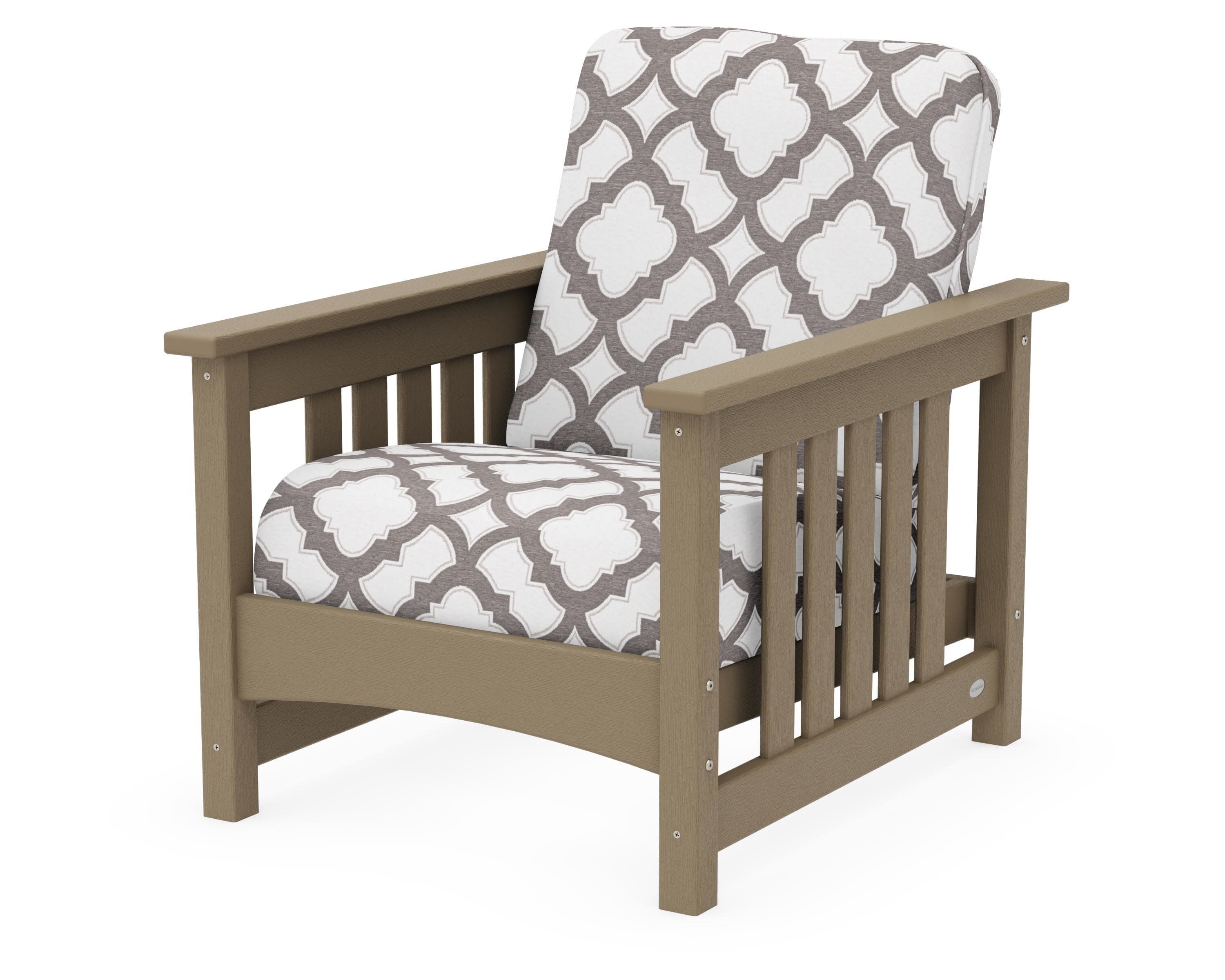 Club Mission Chair in Vintage Sahara / Trellis Grey Mist