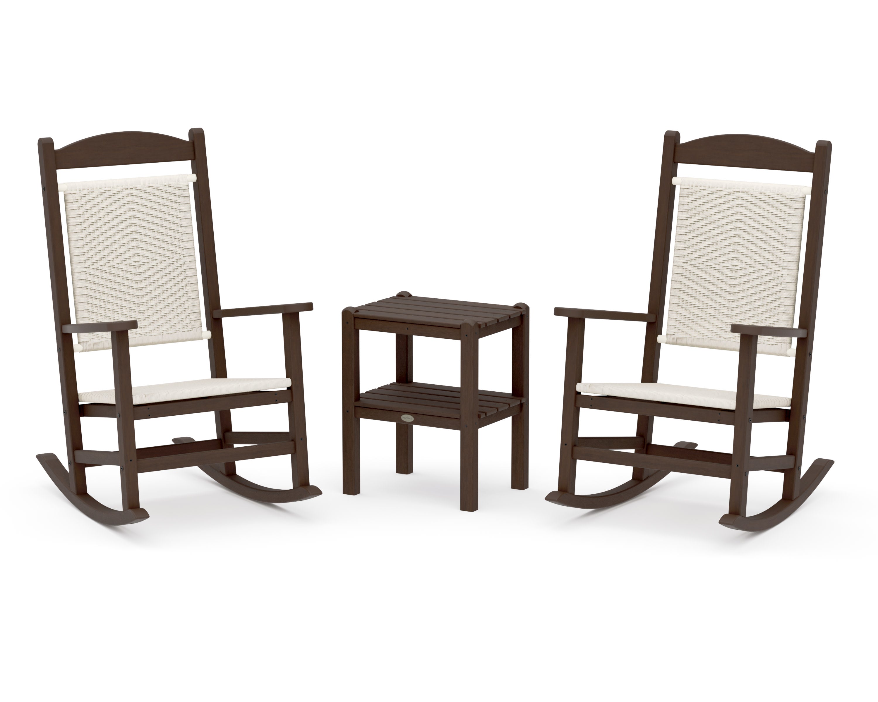 Presidential Woven Rocker 3-Piece Set in Kona / White Loom