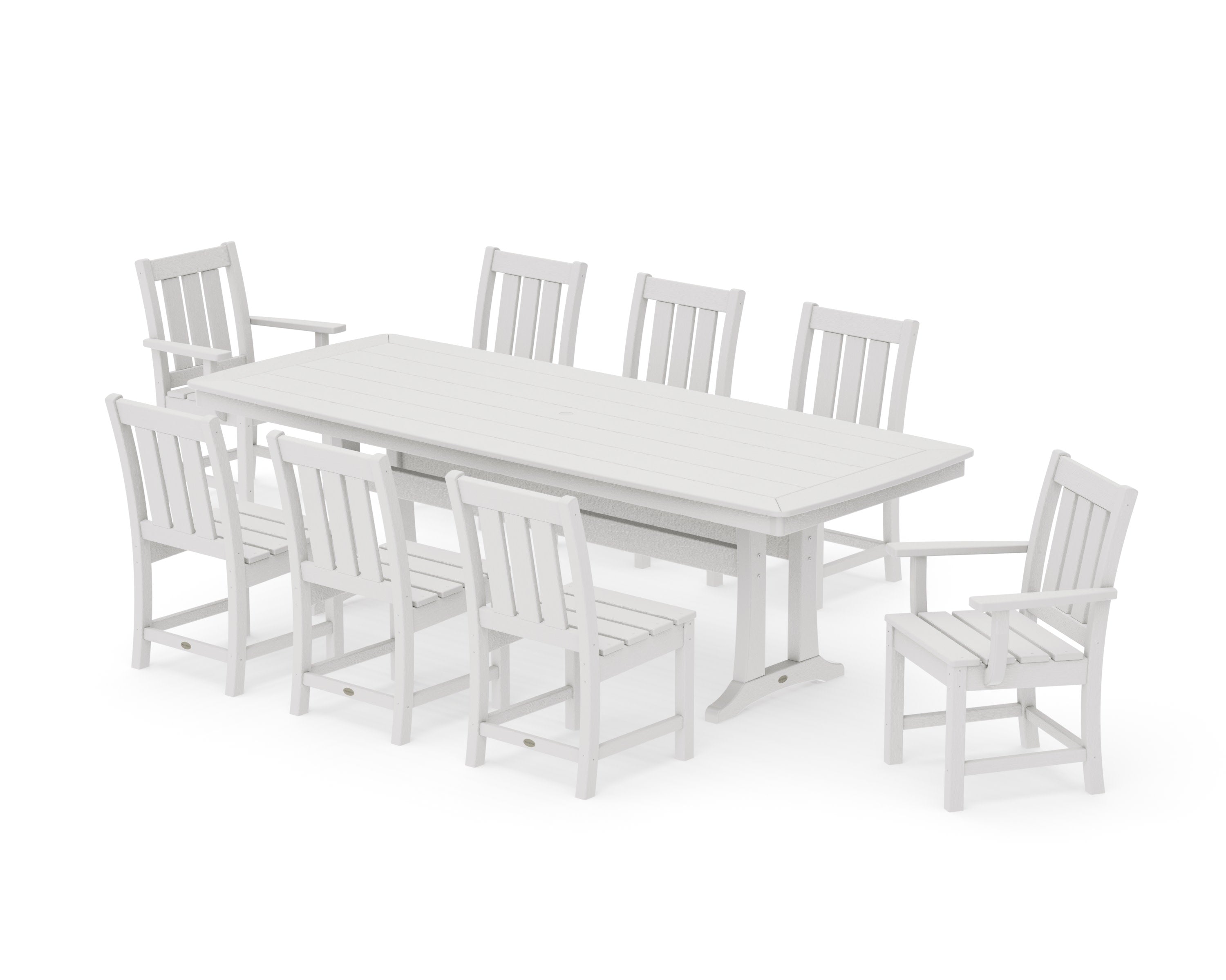 Oxford 9-Piece Dining Set with Trestle Legs in Vintage White