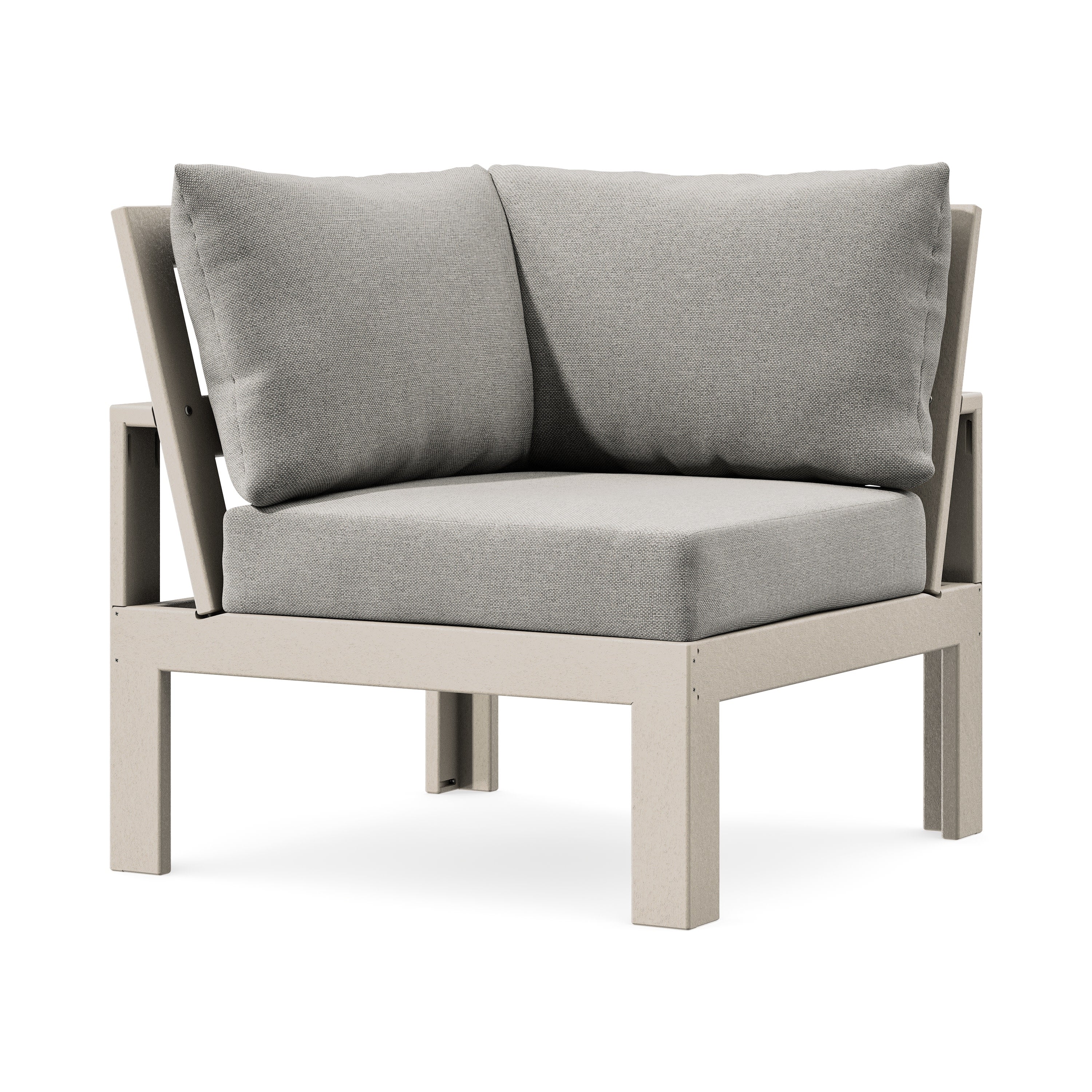 Modular Corner Chair in Sand / Weathered Tweed