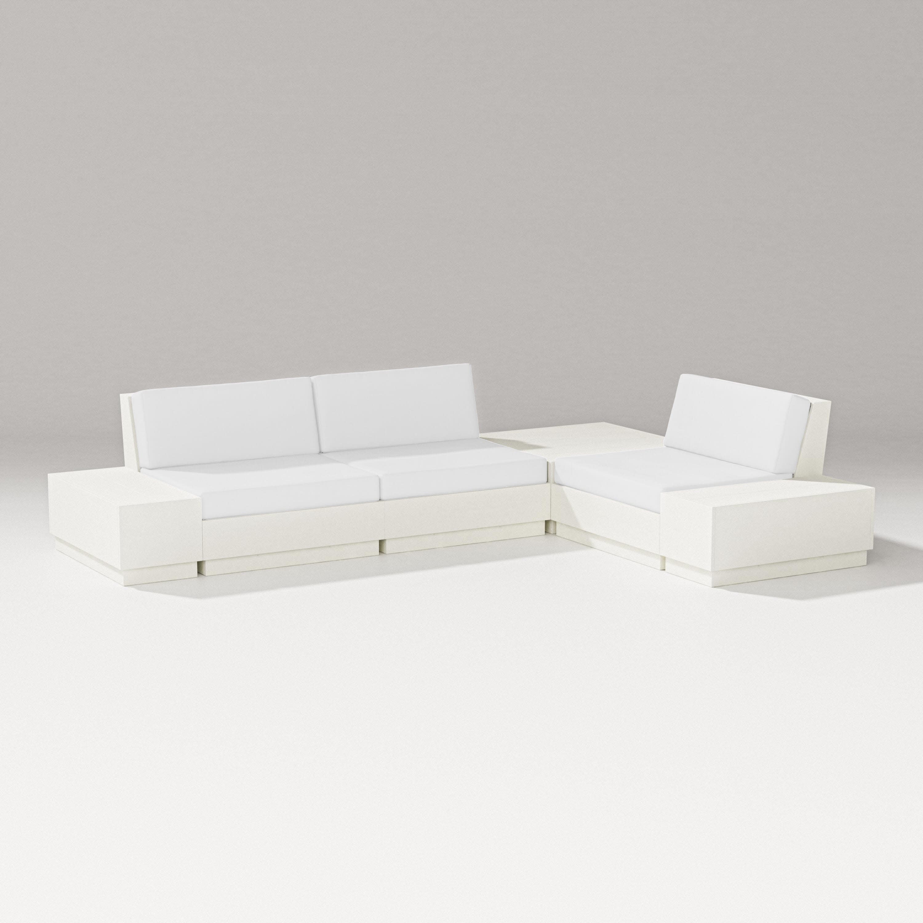 Elevate 6-Piece Corner Sectional in Vintage White / Natural