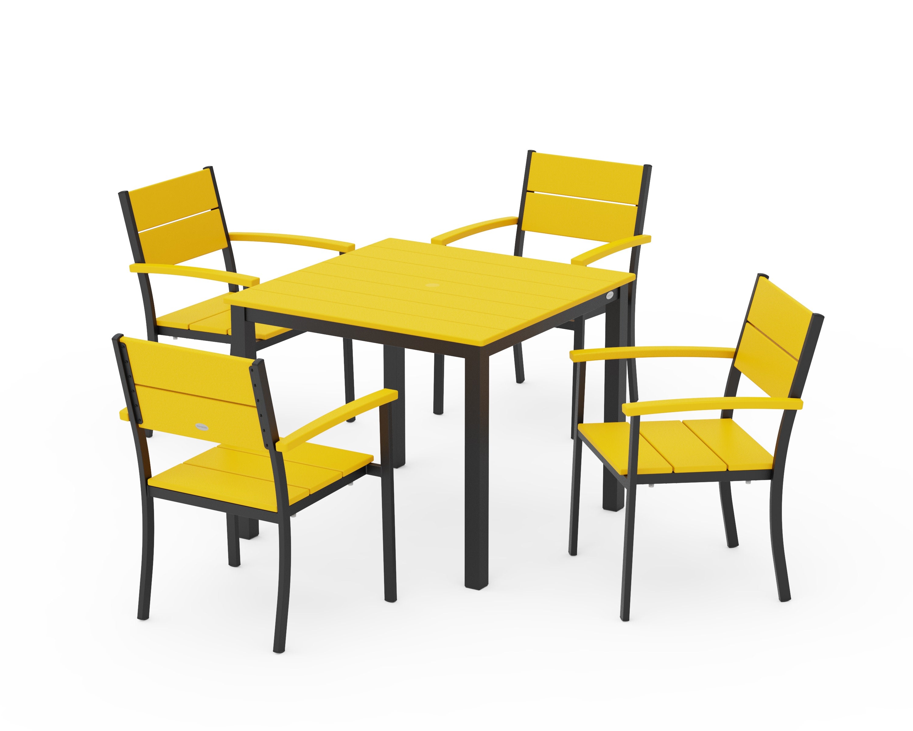 Main Street 5-Piece Dining Set in Black / Lemon