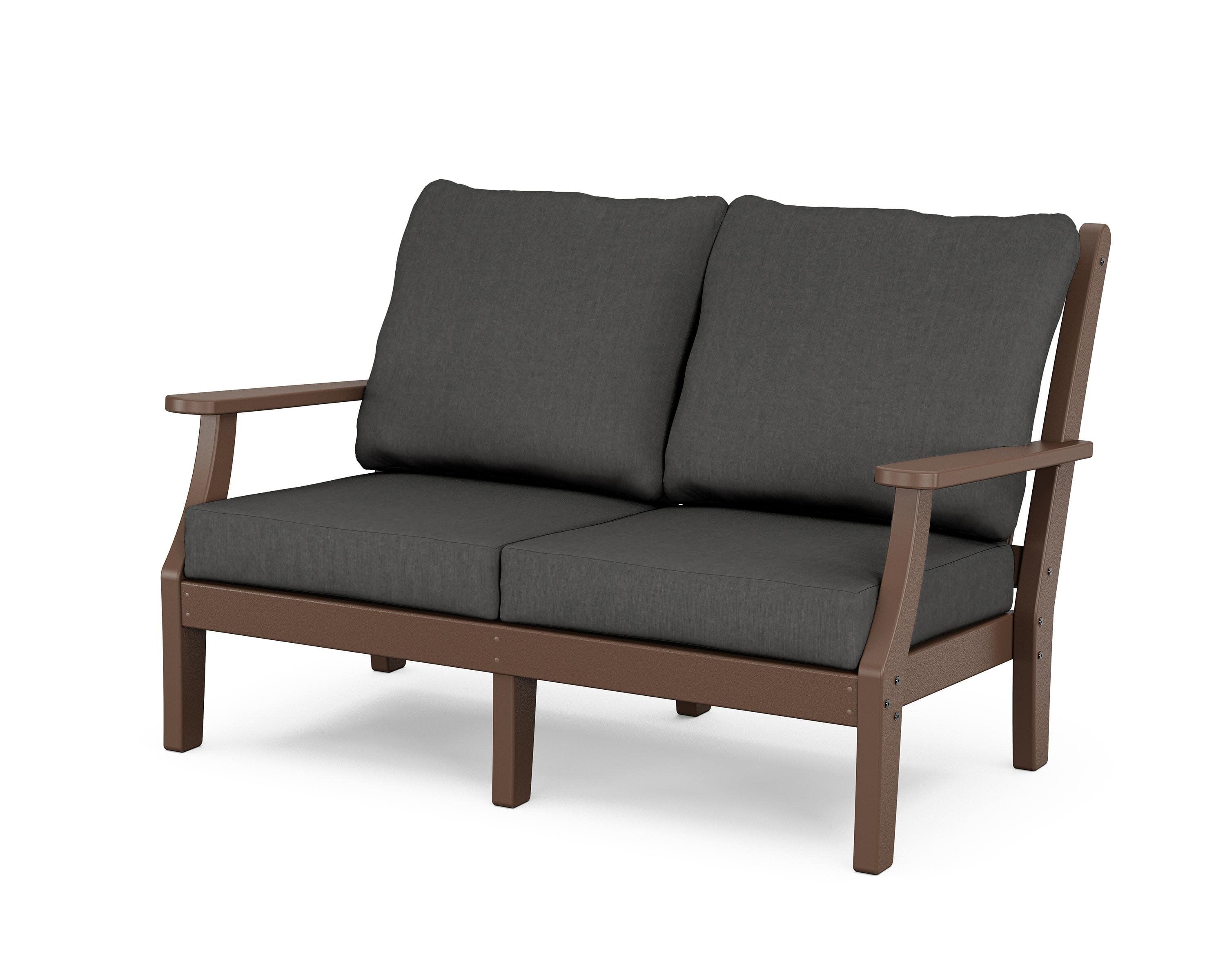 Wovendale Deep Seating Loveseat in Mahogany / Spectrum Carbon